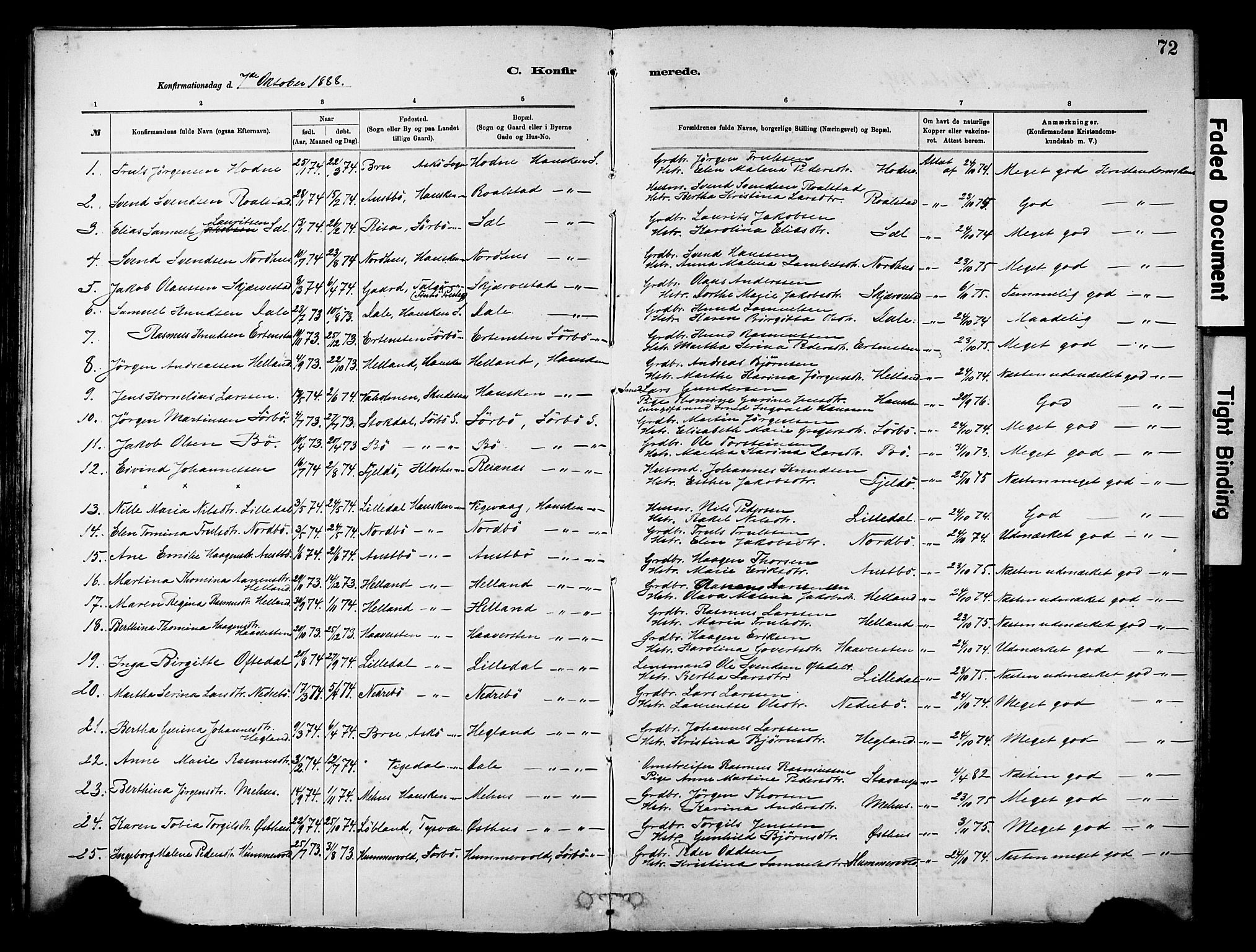 Rennesøy sokneprestkontor, SAST/A -101827/H/Ha/Haa/L0012: Parish register (official) no. A 13, 1885-1917, p. 72