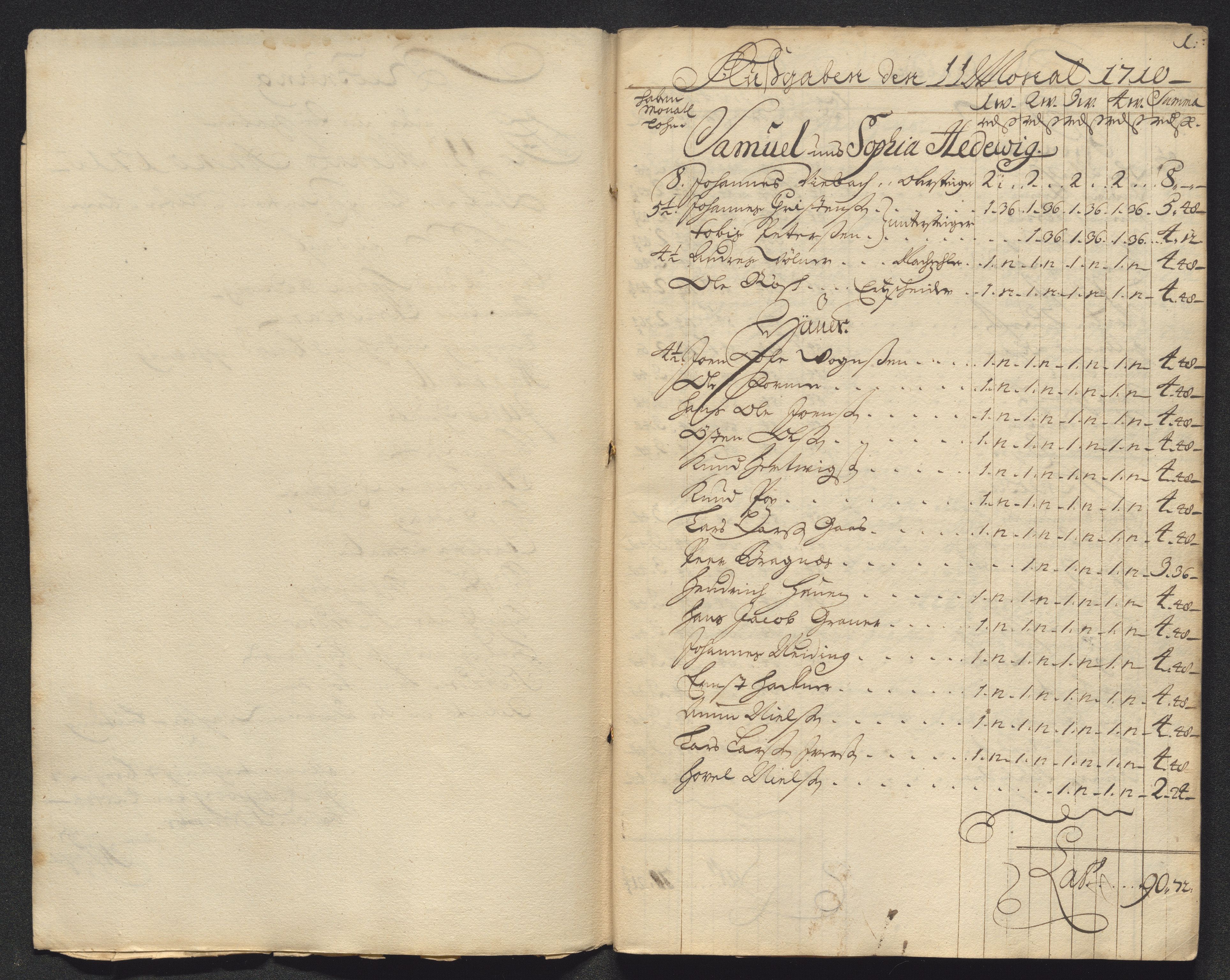 Kongsberg Sølvverk 1623-1816, AV/SAKO-EA-3135/001/D/Dc/Dcd/L0099: Utgiftsregnskap for gruver m.m., 1710, p. 486