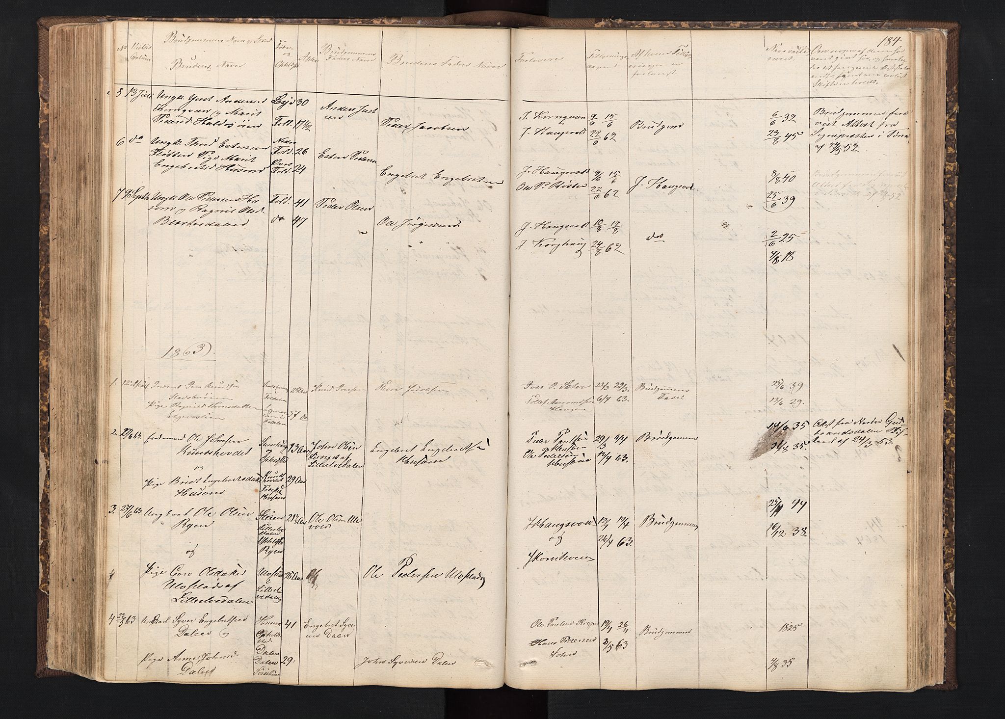 Alvdal prestekontor, SAH/PREST-060/H/Ha/Hab/L0001: Parish register (copy) no. 1, 1857-1893, p. 184