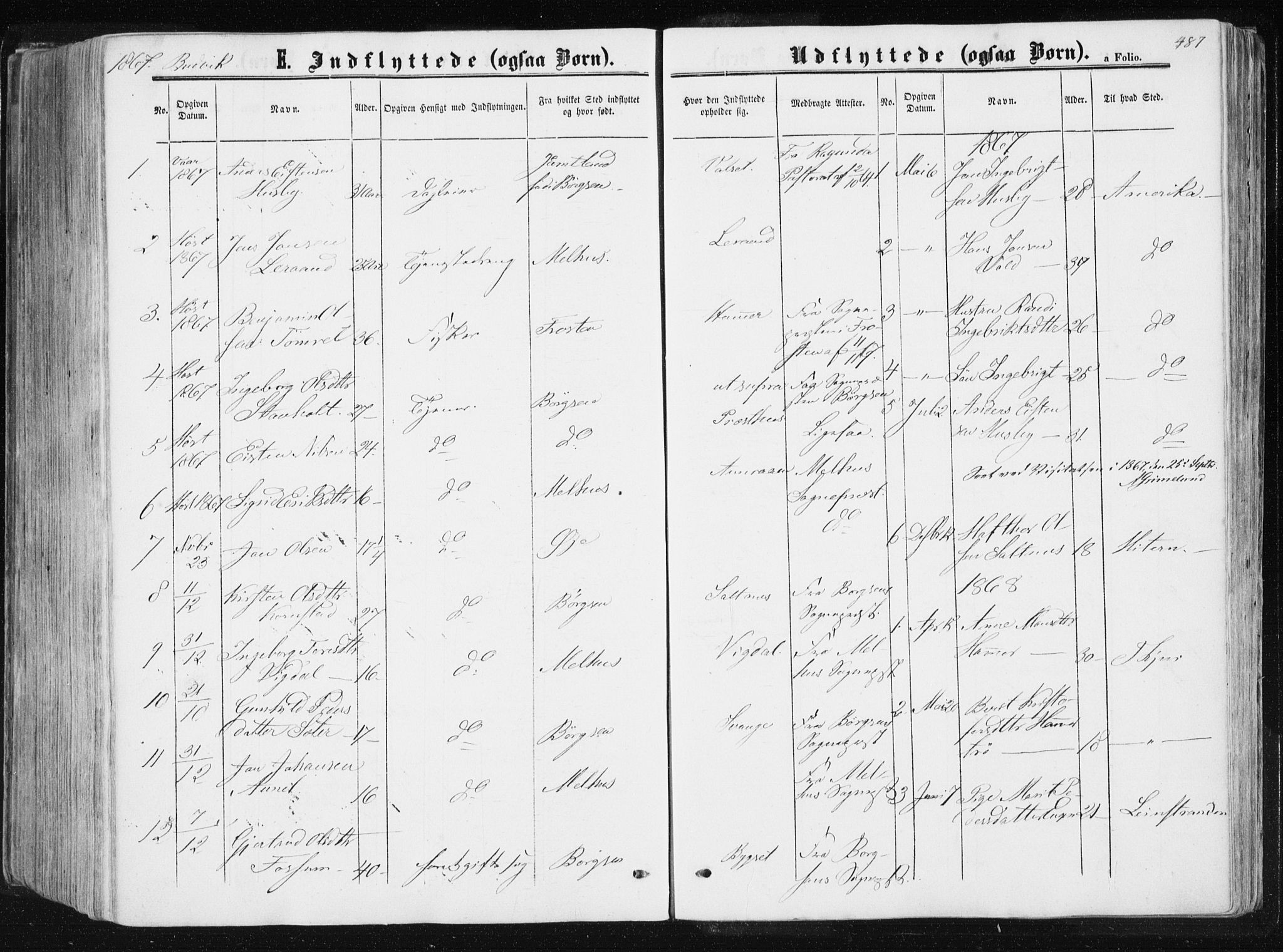 Ministerialprotokoller, klokkerbøker og fødselsregistre - Sør-Trøndelag, AV/SAT-A-1456/612/L0377: Parish register (official) no. 612A09, 1859-1877, p. 487