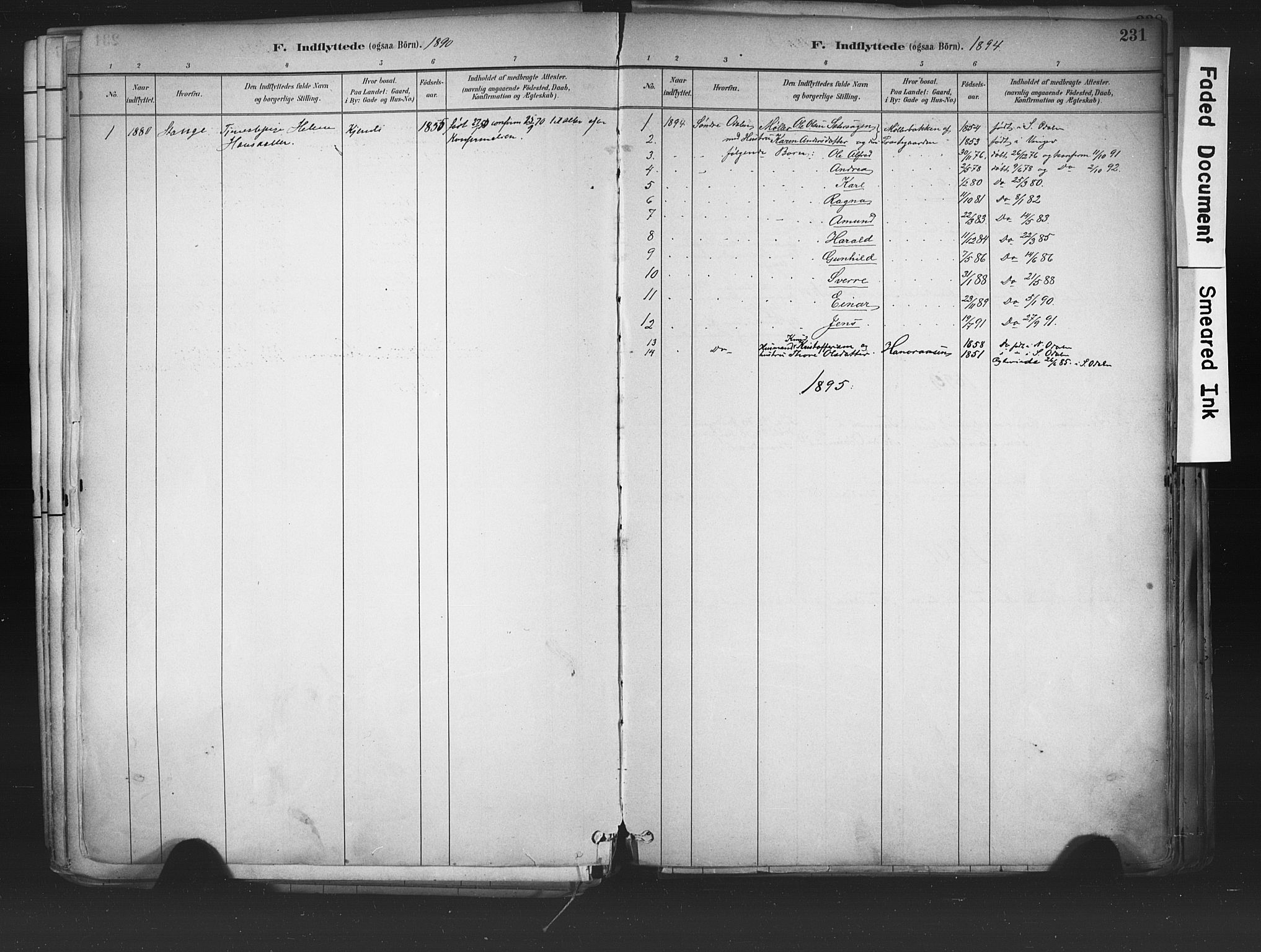 Nord-Odal prestekontor, AV/SAH-PREST-032/H/Ha/Haa/L0006: Parish register (official) no. 6, 1886-1901, p. 231