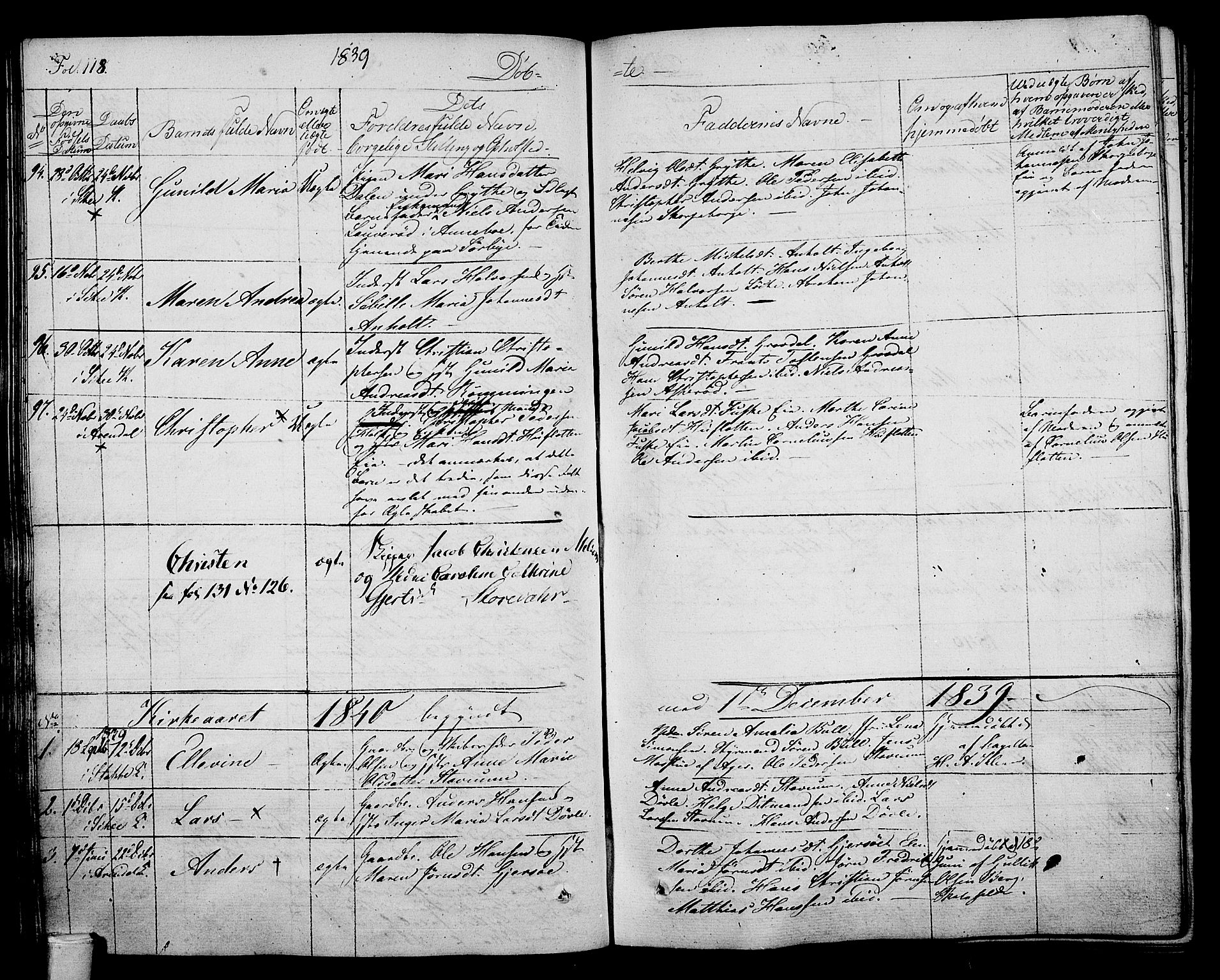 Stokke kirkebøker, AV/SAKO-A-320/F/Fa/L0006: Parish register (official) no. I 6, 1826-1843, p. 118