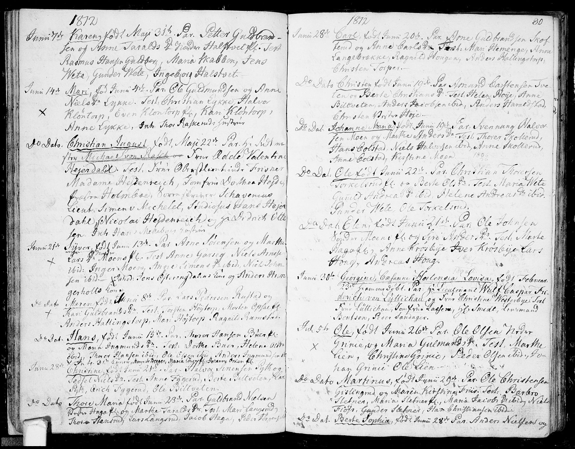 Eidsberg prestekontor Kirkebøker, SAO/A-10905/F/Fa/L0006: Parish register (official) no. I 6, 1807-1814, p. 30