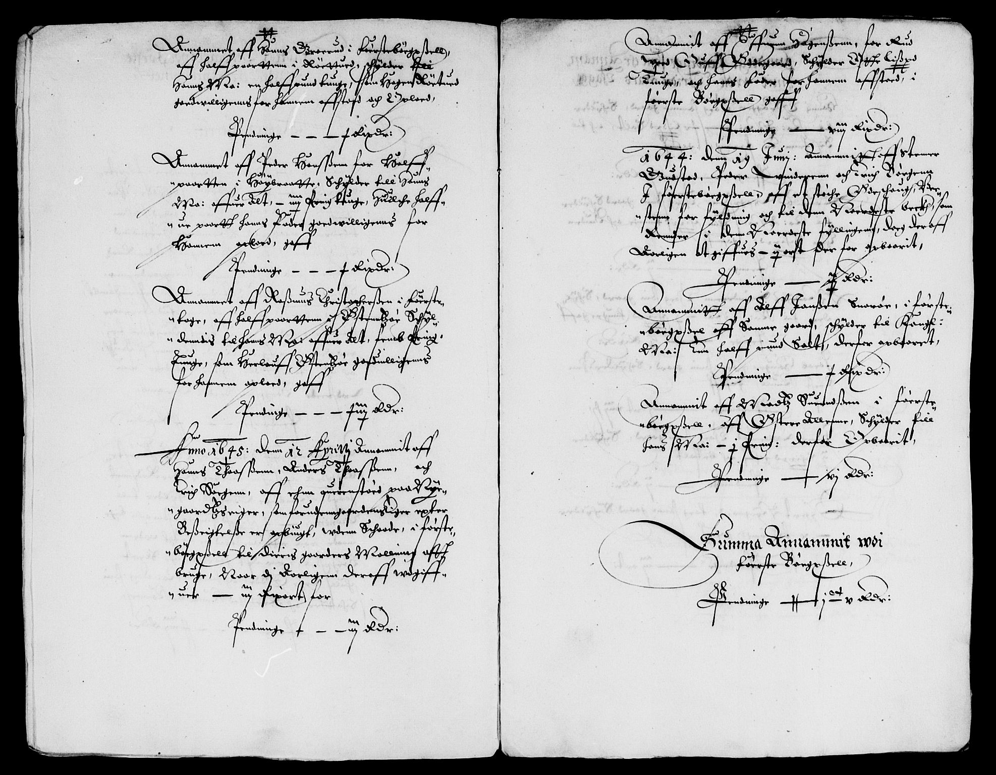 Rentekammeret inntil 1814, Reviderte regnskaper, Lensregnskaper, AV/RA-EA-5023/R/Rb/Rba/L0180: Akershus len, 1644-1645