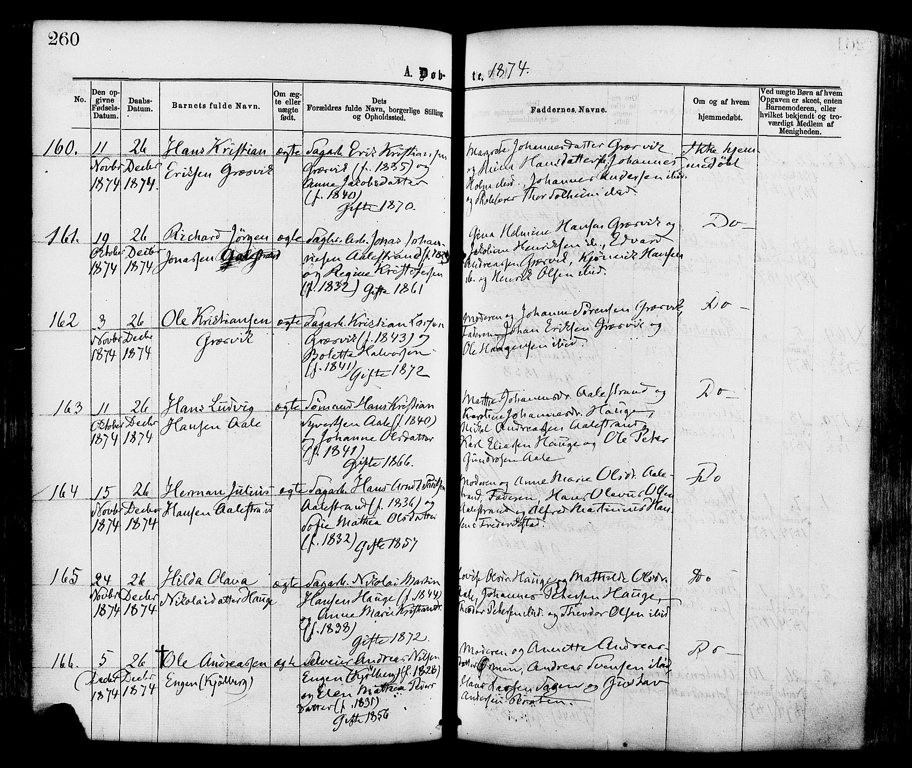Onsøy prestekontor Kirkebøker, AV/SAO-A-10914/F/Fa/L0004: Parish register (official) no. I 4, 1861-1877, p. 260