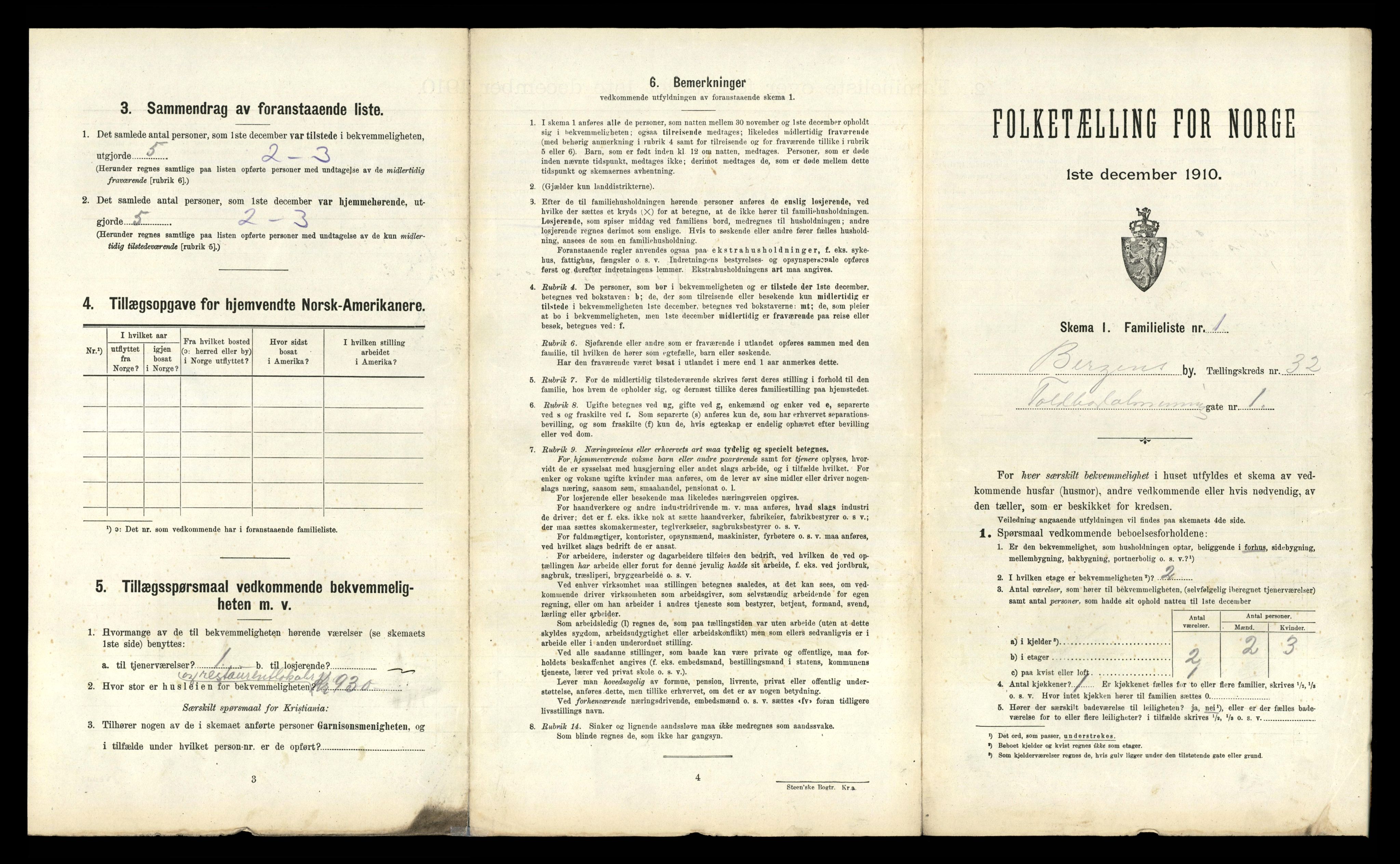 RA, 1910 census for Bergen, 1910, p. 10565