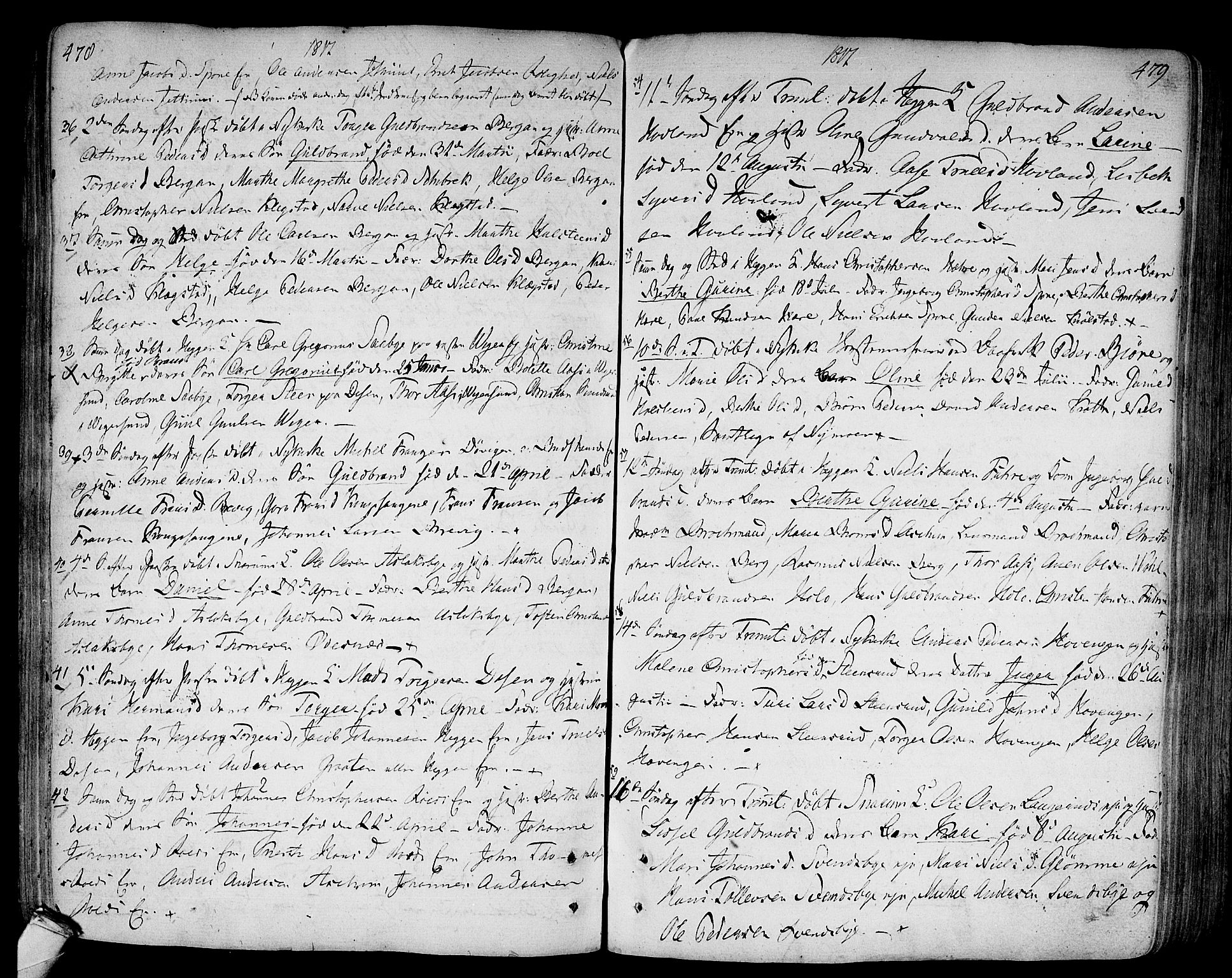 Modum kirkebøker, AV/SAKO-A-234/F/Fa/L0003: Parish register (official) no. 3, 1783-1819, p. 478-479