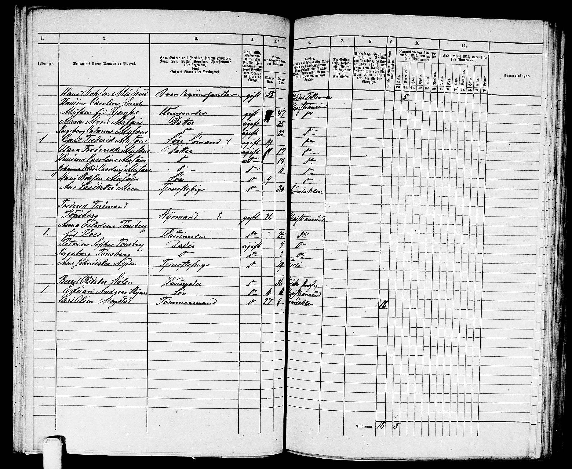 RA, 1865 census for Kristiansund/Kristiansund, 1865, p. 691