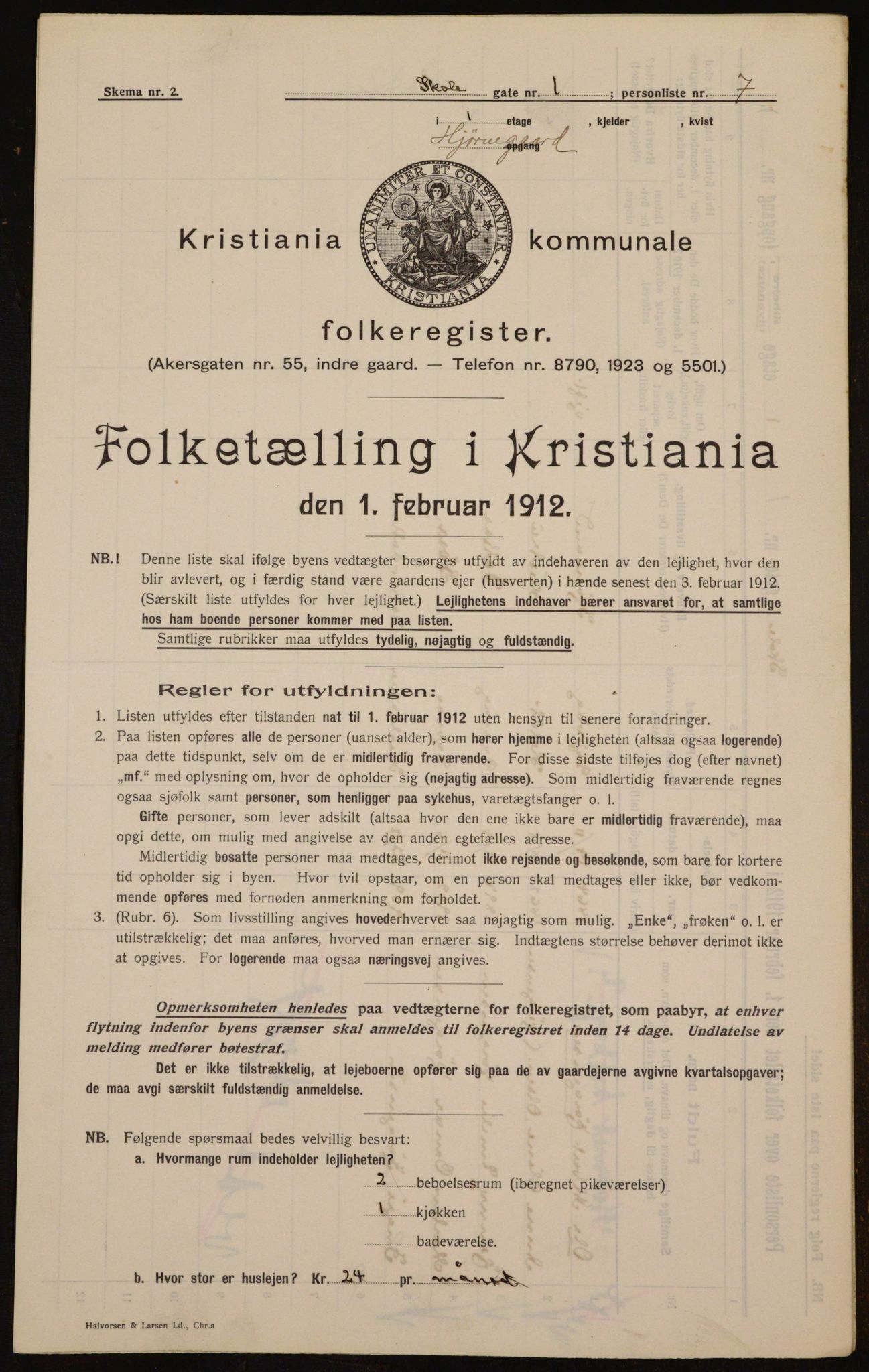 OBA, Municipal Census 1912 for Kristiania, 1912, p. 96492