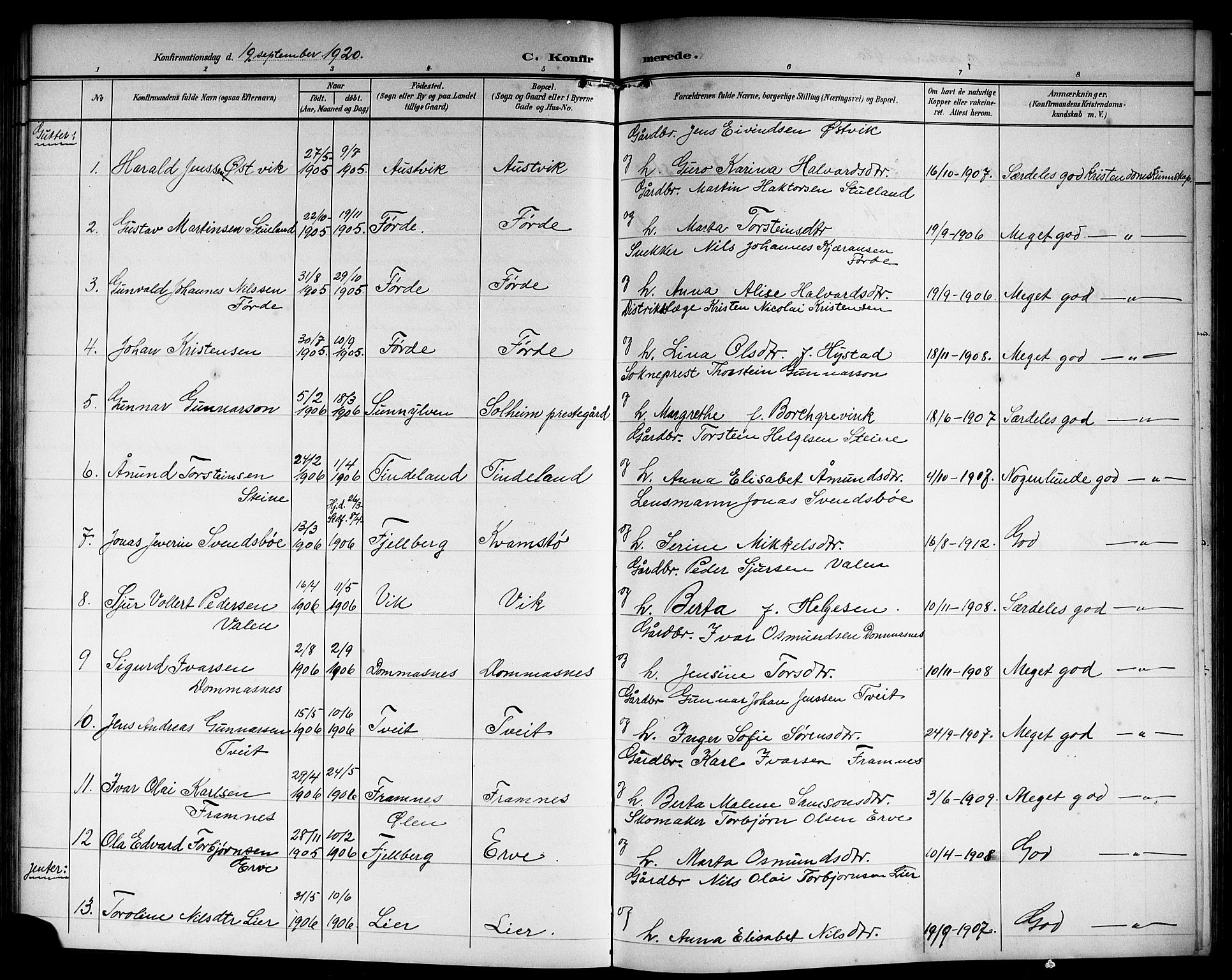 Sveio Sokneprestembete, AV/SAB-A-78501/H/Hab: Parish register (copy) no. C 4, 1903-1921