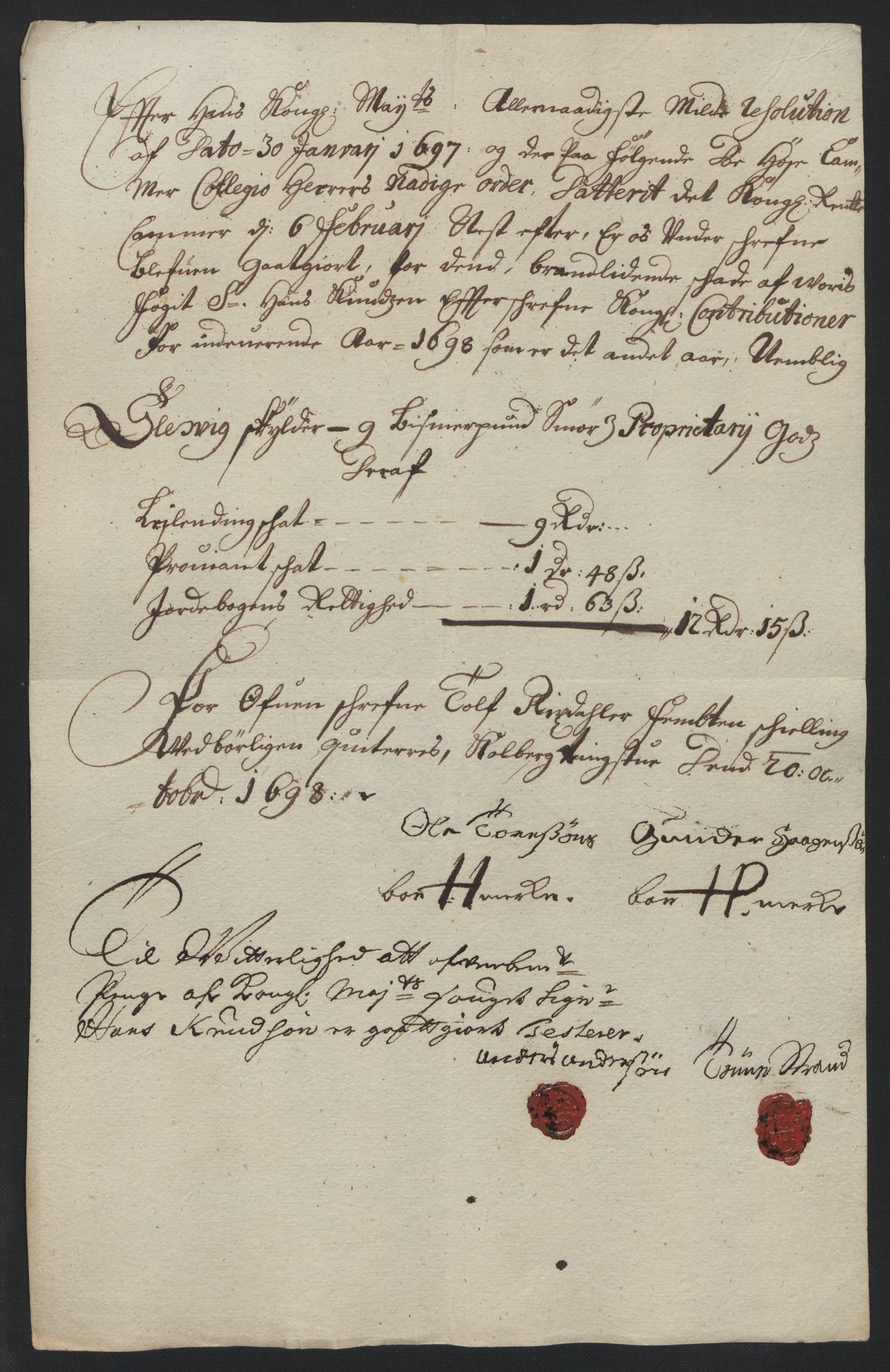 Rentekammeret inntil 1814, Reviderte regnskaper, Fogderegnskap, AV/RA-EA-4092/R04/L0127: Fogderegnskap Moss, Onsøy, Tune, Veme og Åbygge, 1698, p. 140