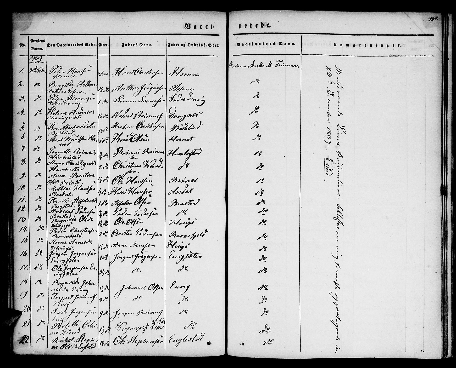 Davik sokneprestembete, AV/SAB-A-79701/H/Haa/Haaa/L0004: Parish register (official) no. A 4, 1830-1849, p. 334