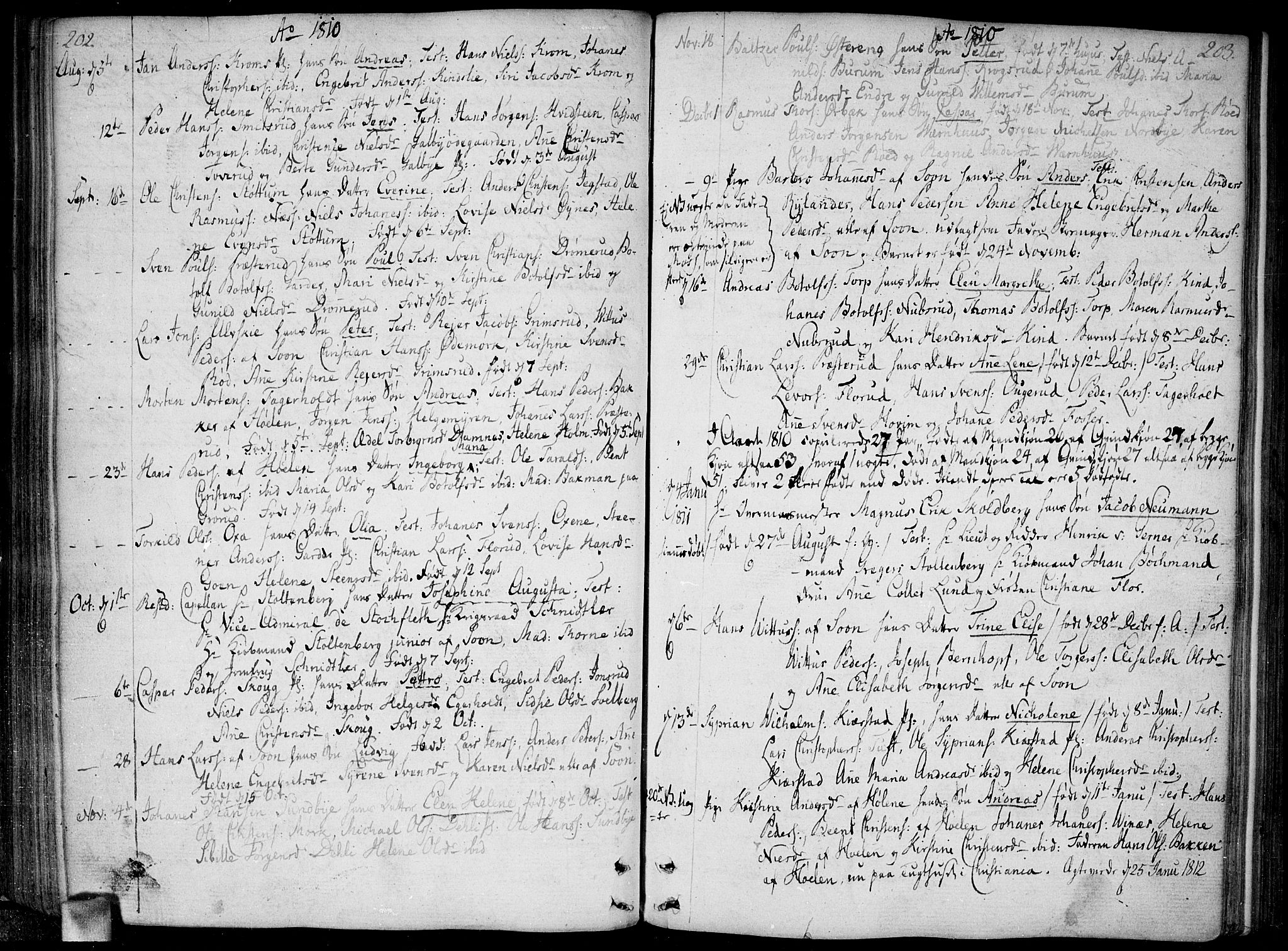 Vestby prestekontor Kirkebøker, SAO/A-10893/F/Fa/L0004: Parish register (official) no. I 4, 1797-1813, p. 202-203