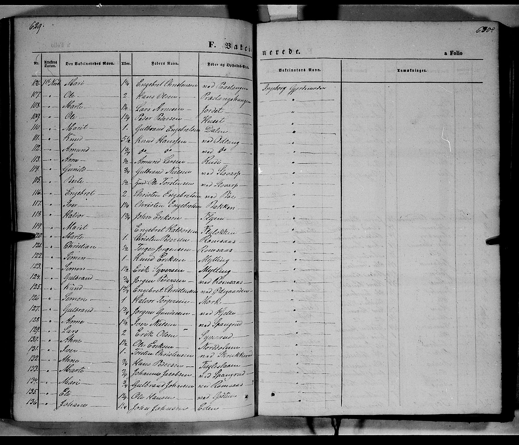 Ringebu prestekontor, AV/SAH-PREST-082/H/Ha/Haa/L0006: Parish register (official) no. 6, 1848-1859, p. 629-630