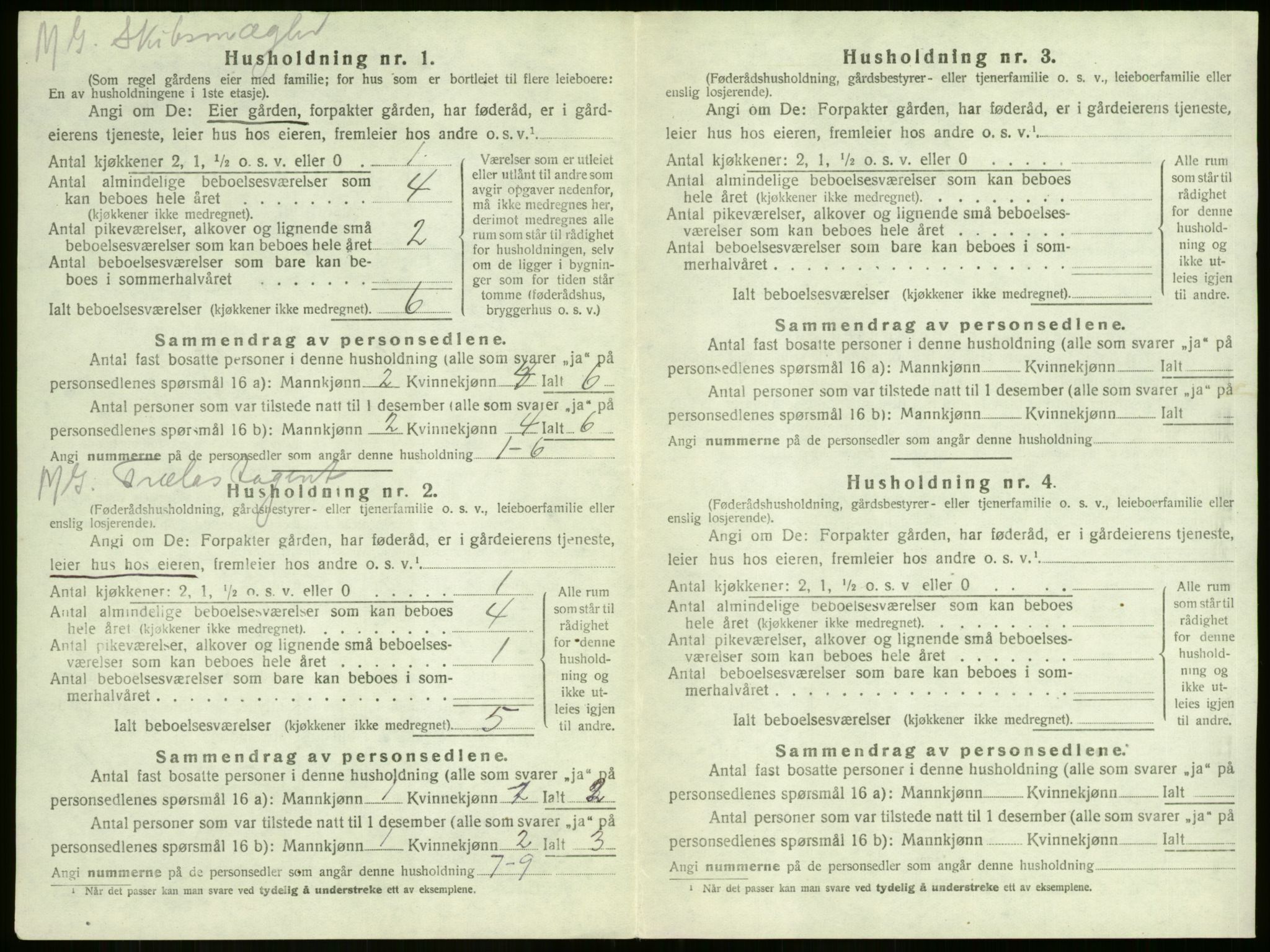 SAKO, 1920 census for Sandeherred, 1920, p. 2869