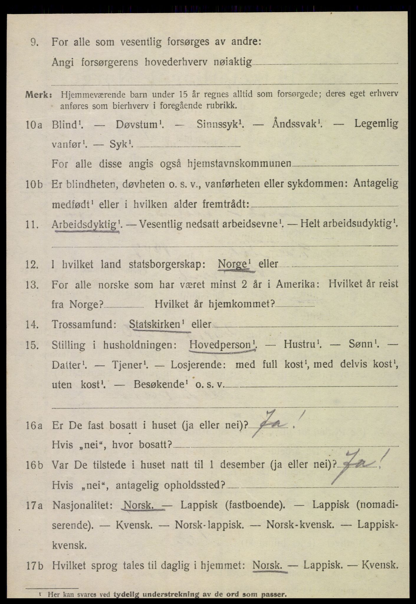 SAT, 1920 census for Nærøy, 1920, p. 2440