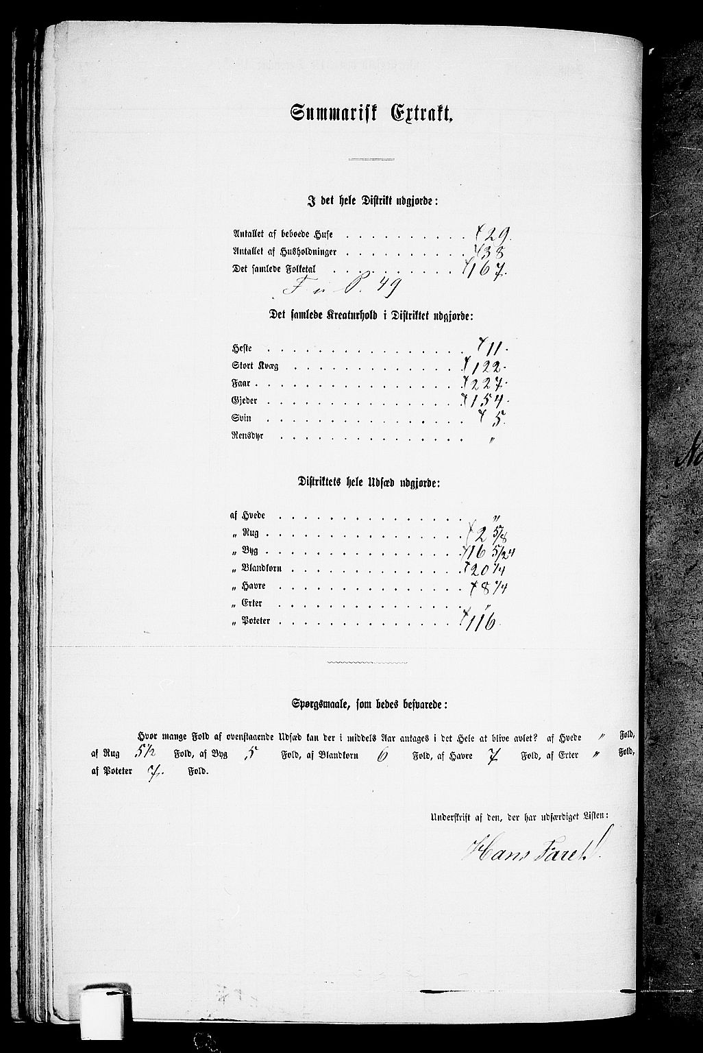 RA, 1865 census for Evje, 1865, p. 104