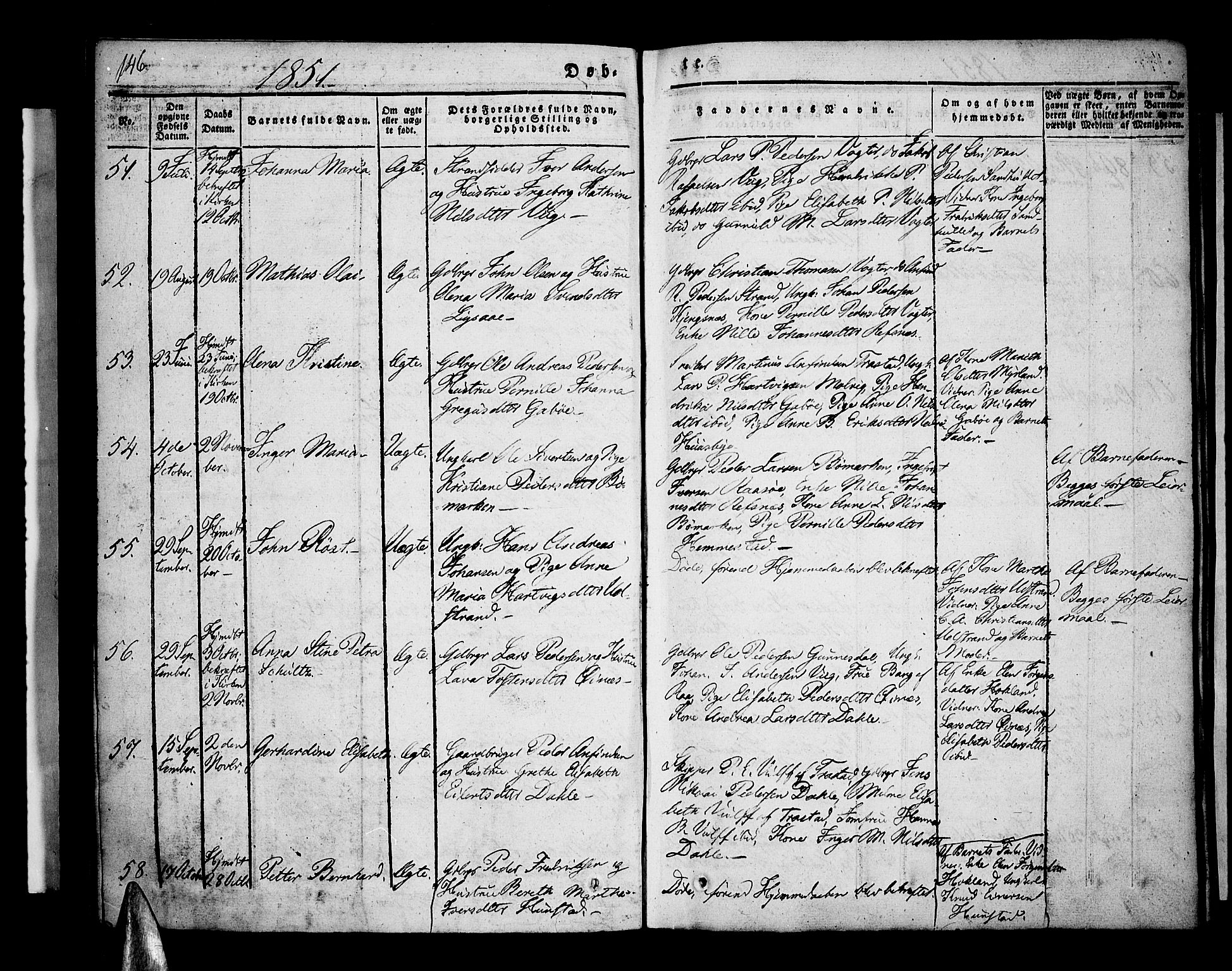 Kvæfjord sokneprestkontor, AV/SATØ-S-1323/G/Ga/Gaa/L0003kirke: Parish register (official) no. 3, 1830-1857, p. 146
