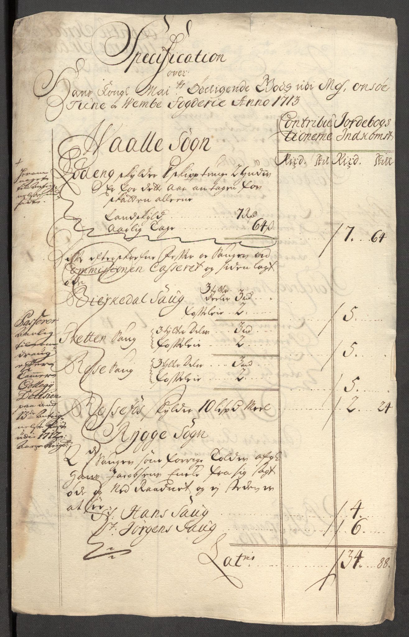 Rentekammeret inntil 1814, Reviderte regnskaper, Fogderegnskap, AV/RA-EA-4092/R04/L0138: Fogderegnskap Moss, Onsøy, Tune, Veme og Åbygge, 1713-1714, p. 318