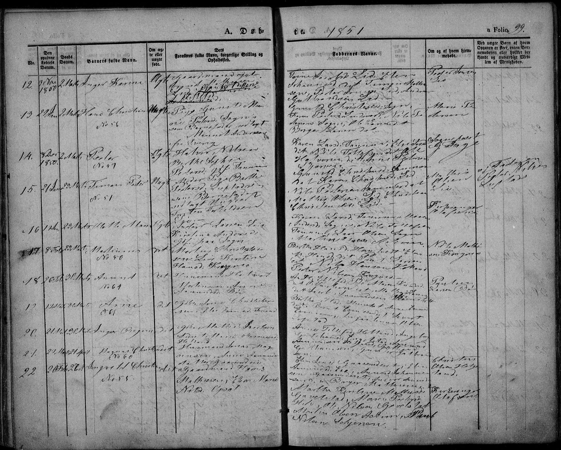 Lardal kirkebøker, SAKO/A-350/F/Fa/L0006: Parish register (official) no. I 6, 1835-1860, p. 99