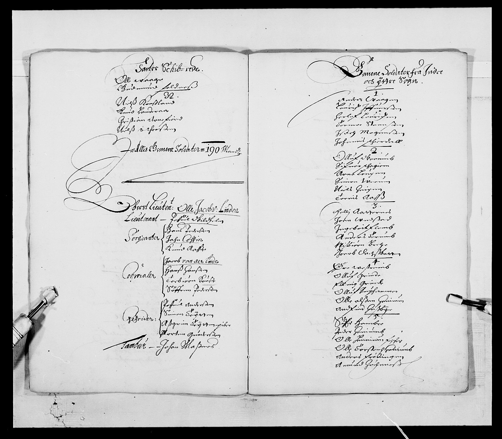 Kommanderende general (KG I) med Det norske krigsdirektorium, AV/RA-EA-5419/E/Ea/L0516: Bergenhusiske regiment, 1660-1712, p. 12