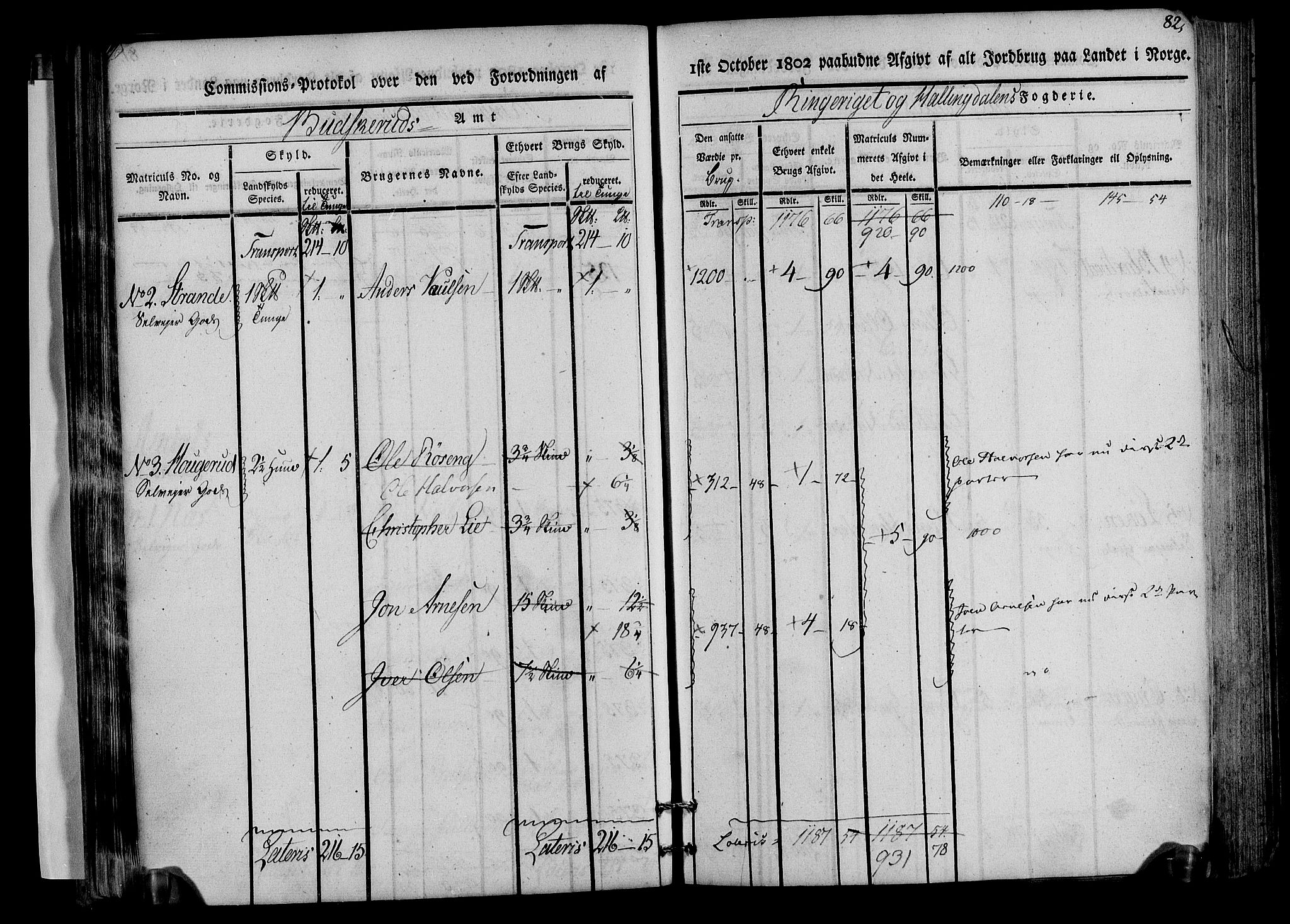 Rentekammeret inntil 1814, Realistisk ordnet avdeling, RA/EA-4070/N/Ne/Nea/L0045: Ringerike og Hallingdal fogderi. Kommisjonsprotokoll for Norderhov prestegjeld, 1803, p. 85