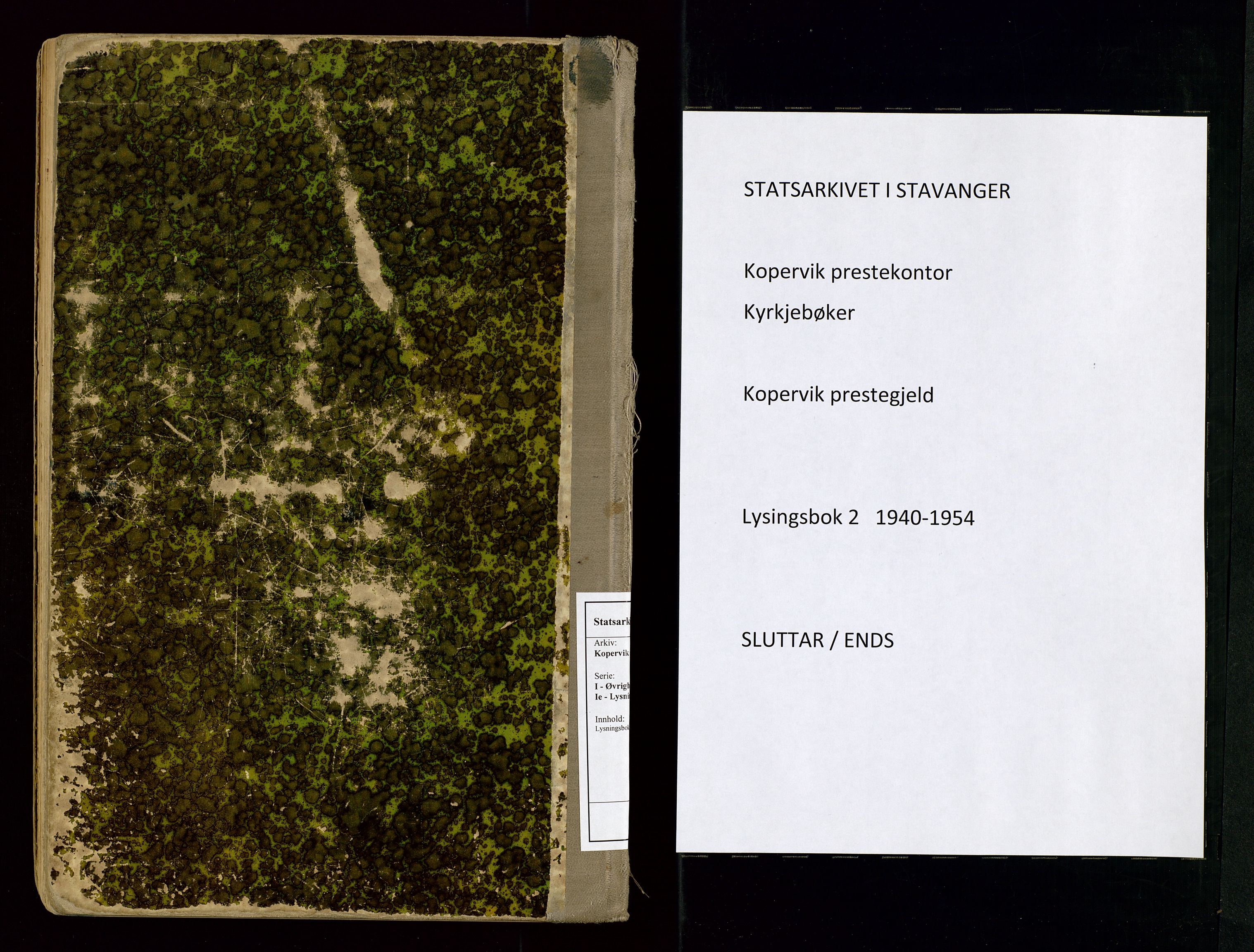 Kopervik sokneprestkontor, SAST/A-101850/I/Ie/L0002: Banns register no. 2, 1940-1954