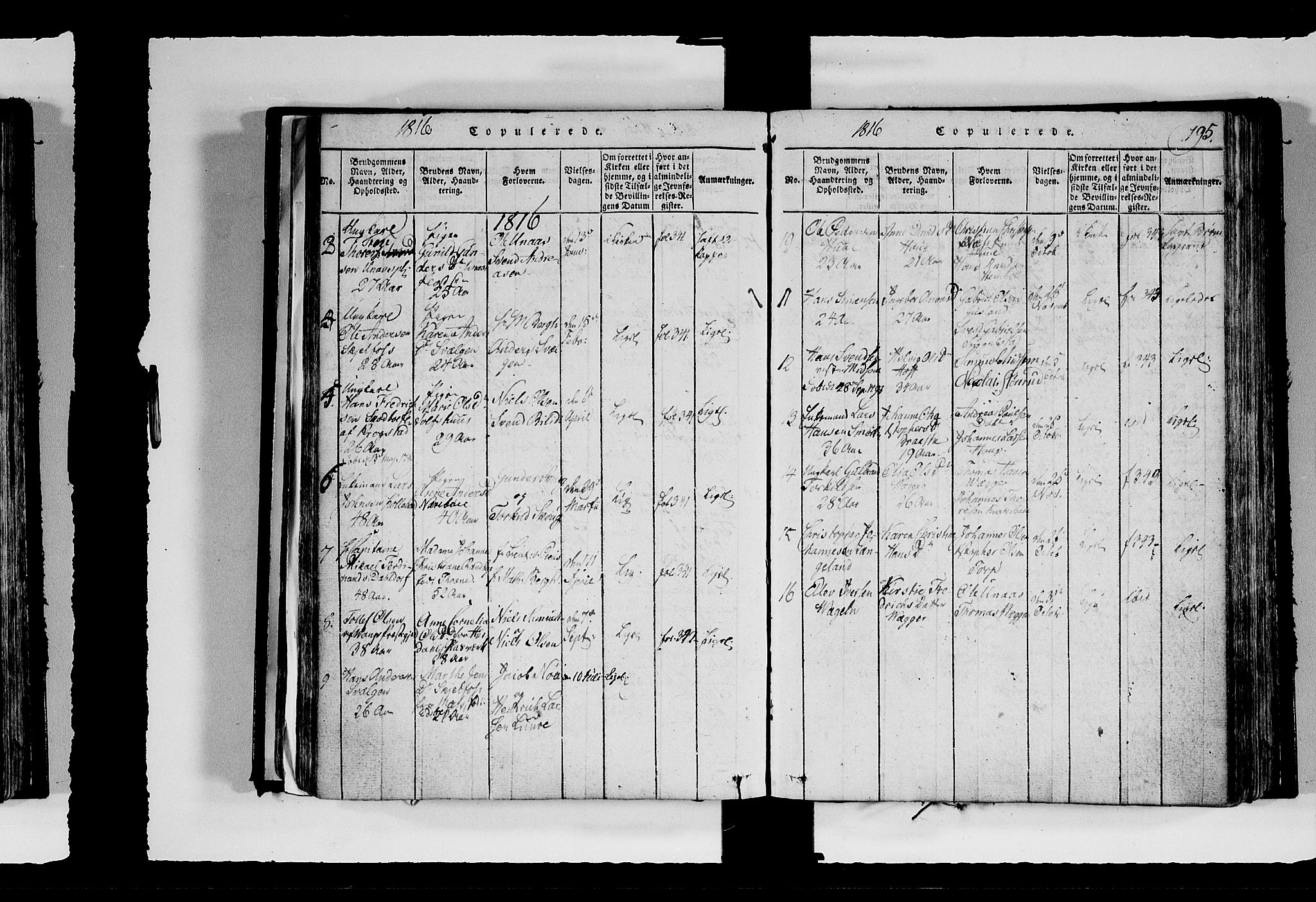 Hobøl prestekontor Kirkebøker, AV/SAO-A-2002/F/Fa/L0002: Parish register (official) no. I 2, 1814-1841, p. 195