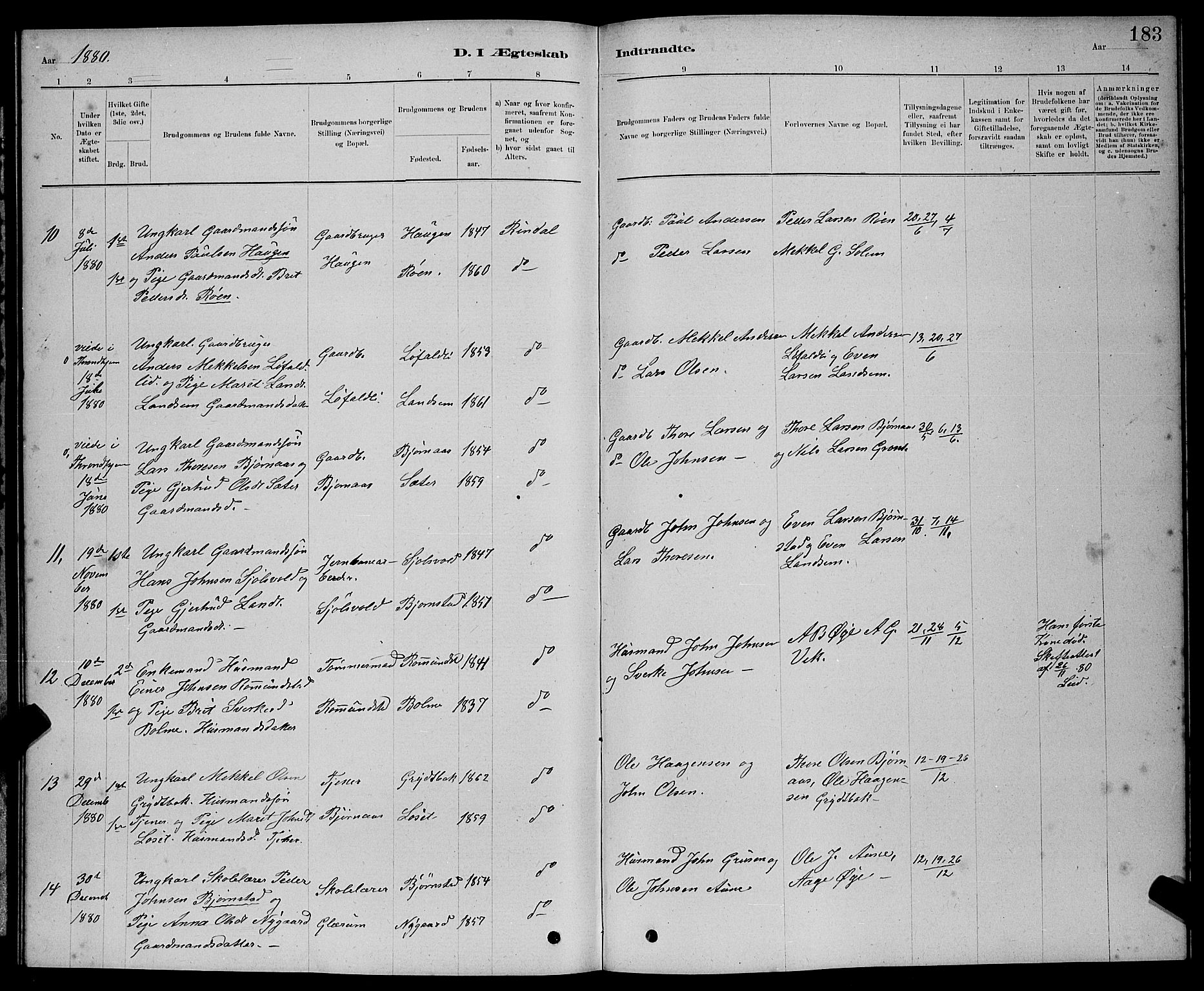 Ministerialprotokoller, klokkerbøker og fødselsregistre - Møre og Romsdal, AV/SAT-A-1454/598/L1077: Parish register (copy) no. 598C02, 1879-1891, p. 183