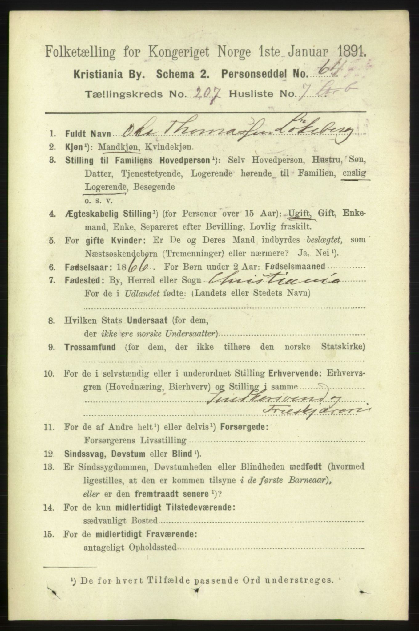 RA, 1891 census for 0301 Kristiania, 1891, p. 124668