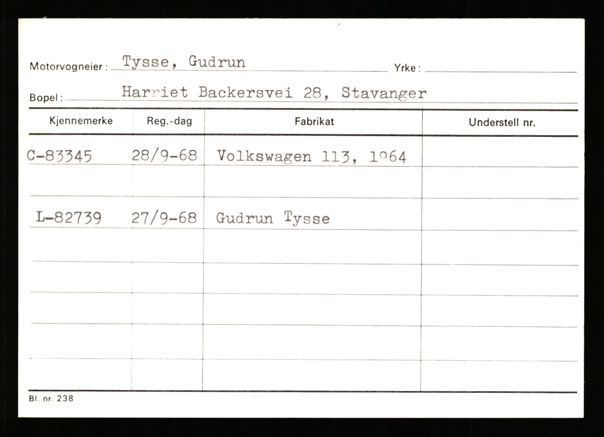 Stavanger trafikkstasjon, AV/SAST-A-101942/0/G/L0008: Registreringsnummer: 67519 - 84533, 1930-1971, p. 2950