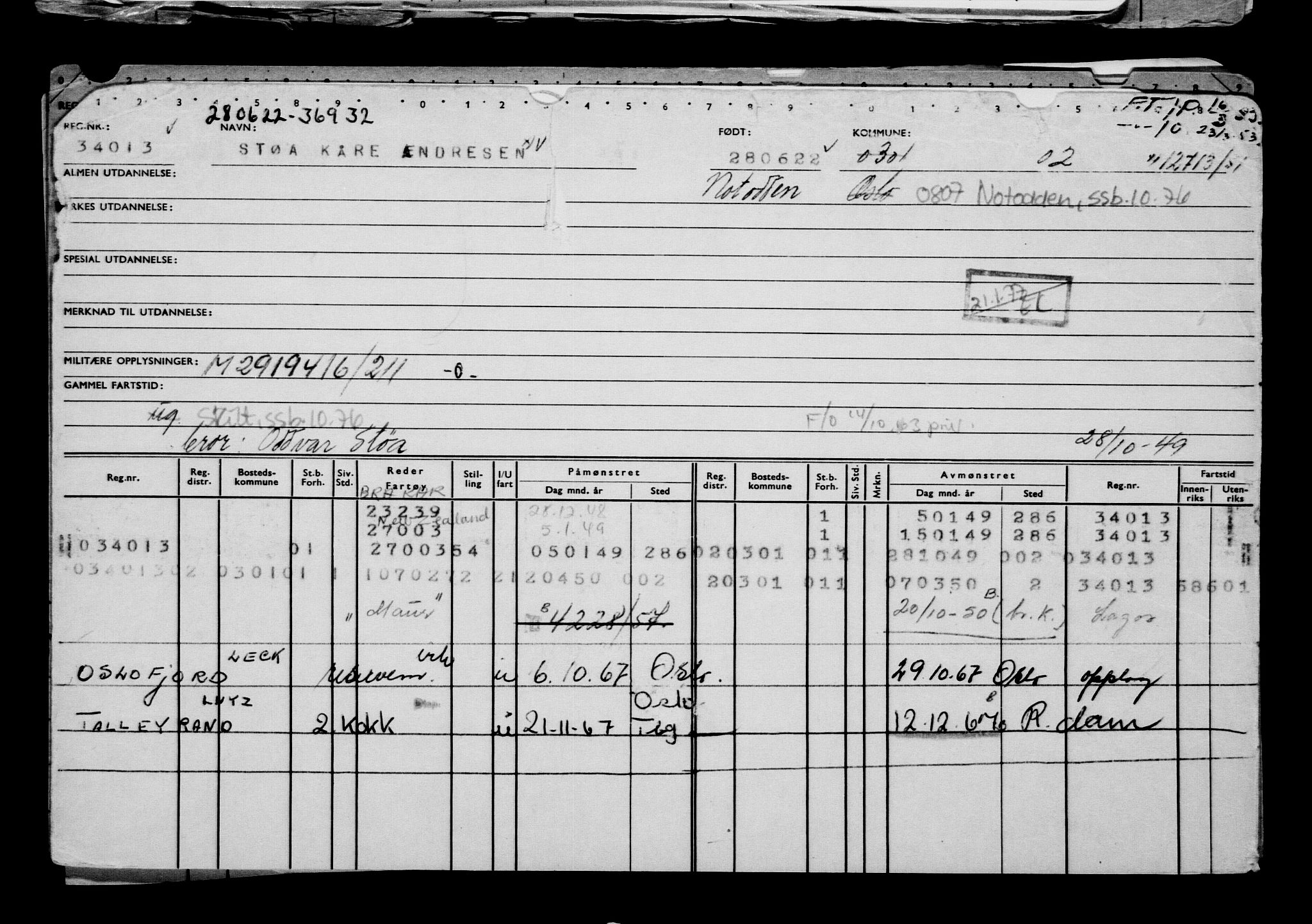 Direktoratet for sjømenn, AV/RA-S-3545/G/Gb/L0208: Hovedkort, 1922, p. 120