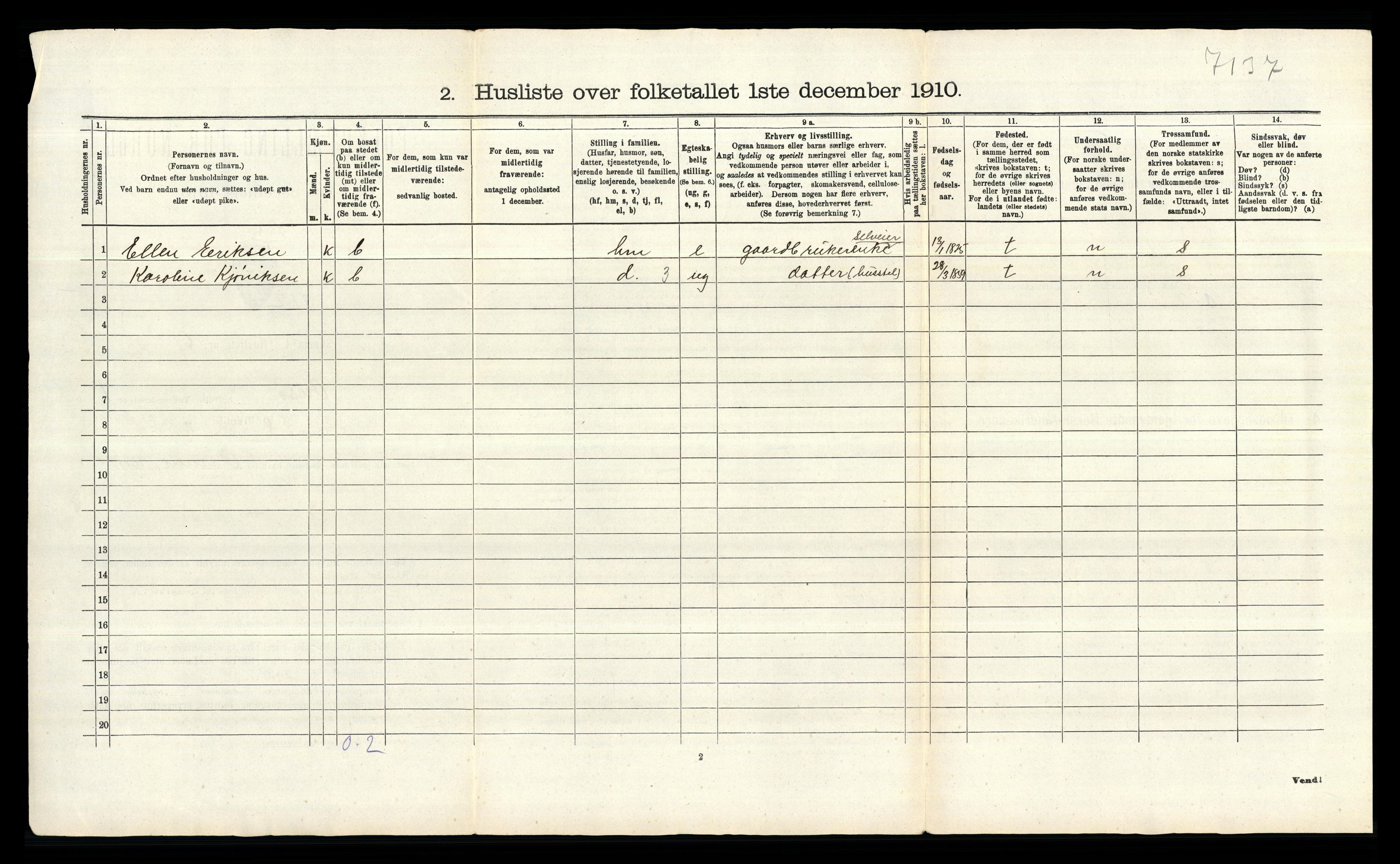 RA, 1910 census for Onsøy, 1910, p. 72