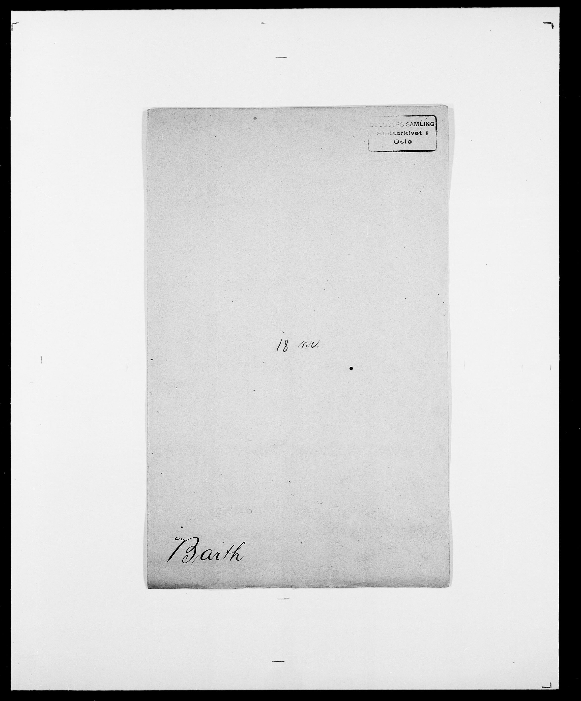 Delgobe, Charles Antoine - samling, AV/SAO-PAO-0038/D/Da/L0003: Barca - Bergen, p. 374