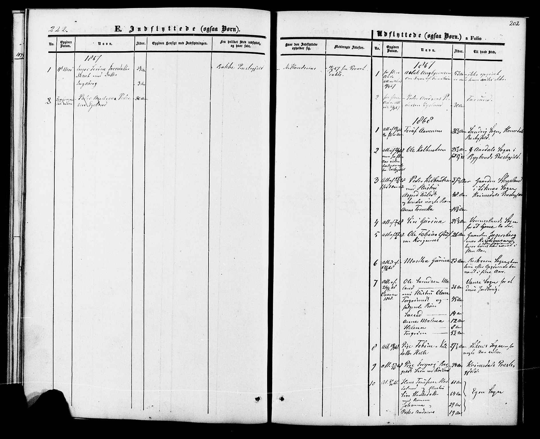 Fjotland sokneprestkontor, SAK/1111-0010/F/Fa/L0001: Parish register (official) no. A 1, 1850-1879, p. 202