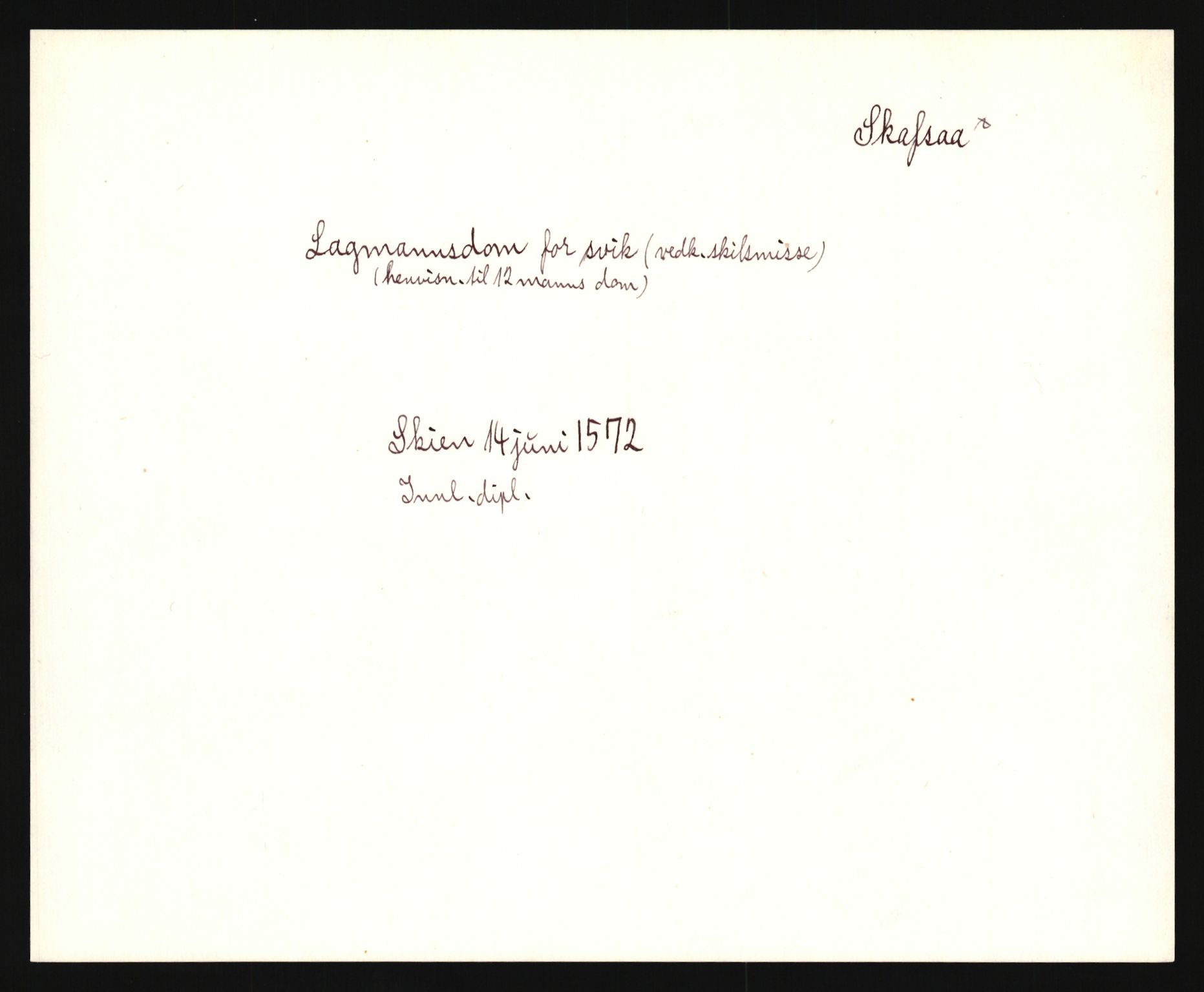 Riksarkivets diplomsamling, AV/RA-EA-5965/F35/F35e/L0022: Registreringssedler Telemark 3, 1400-1700, p. 431