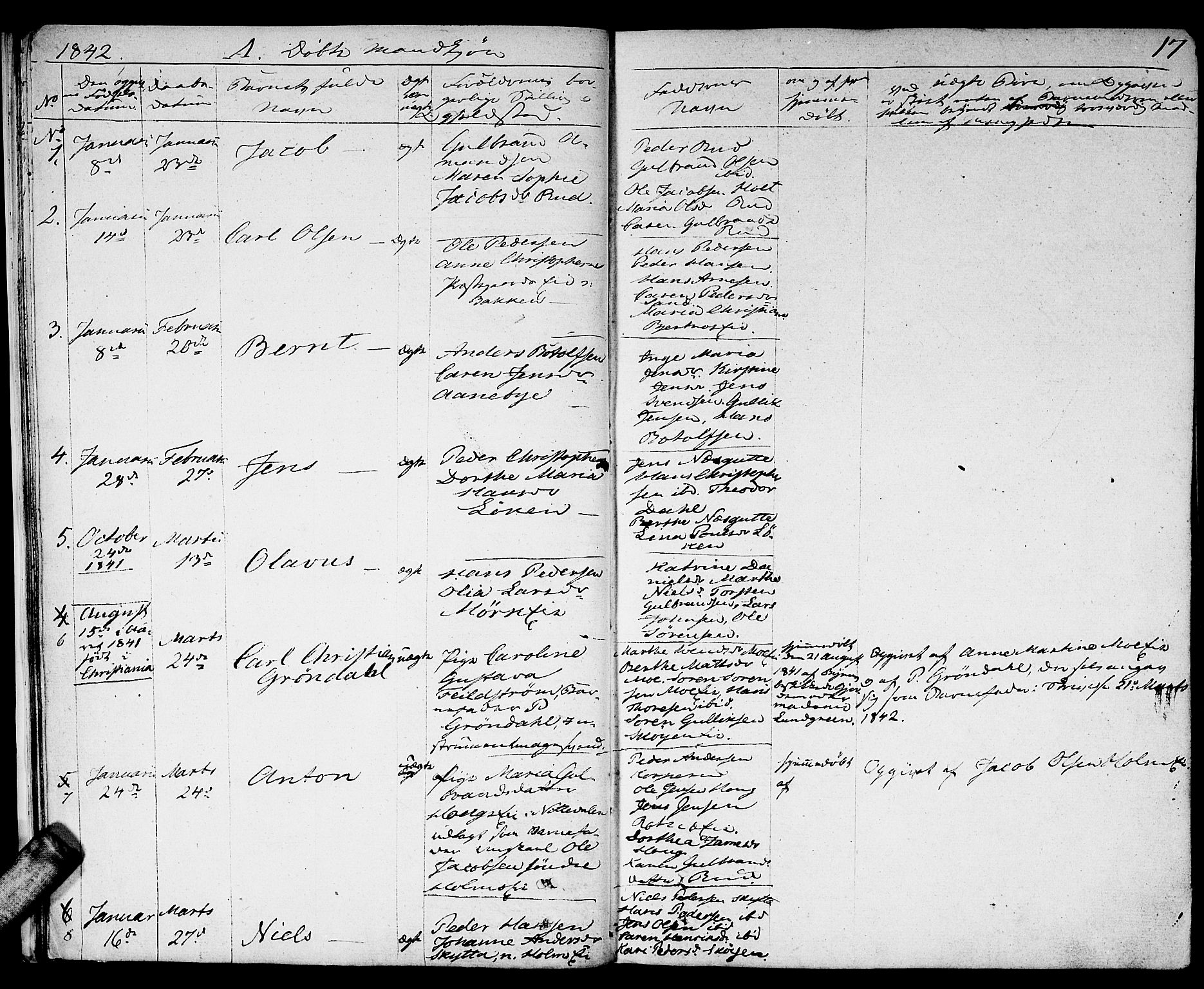 Nittedal prestekontor Kirkebøker, AV/SAO-A-10365a/F/Fa/L0004: Parish register (official) no. I 4, 1836-1849, p. 17