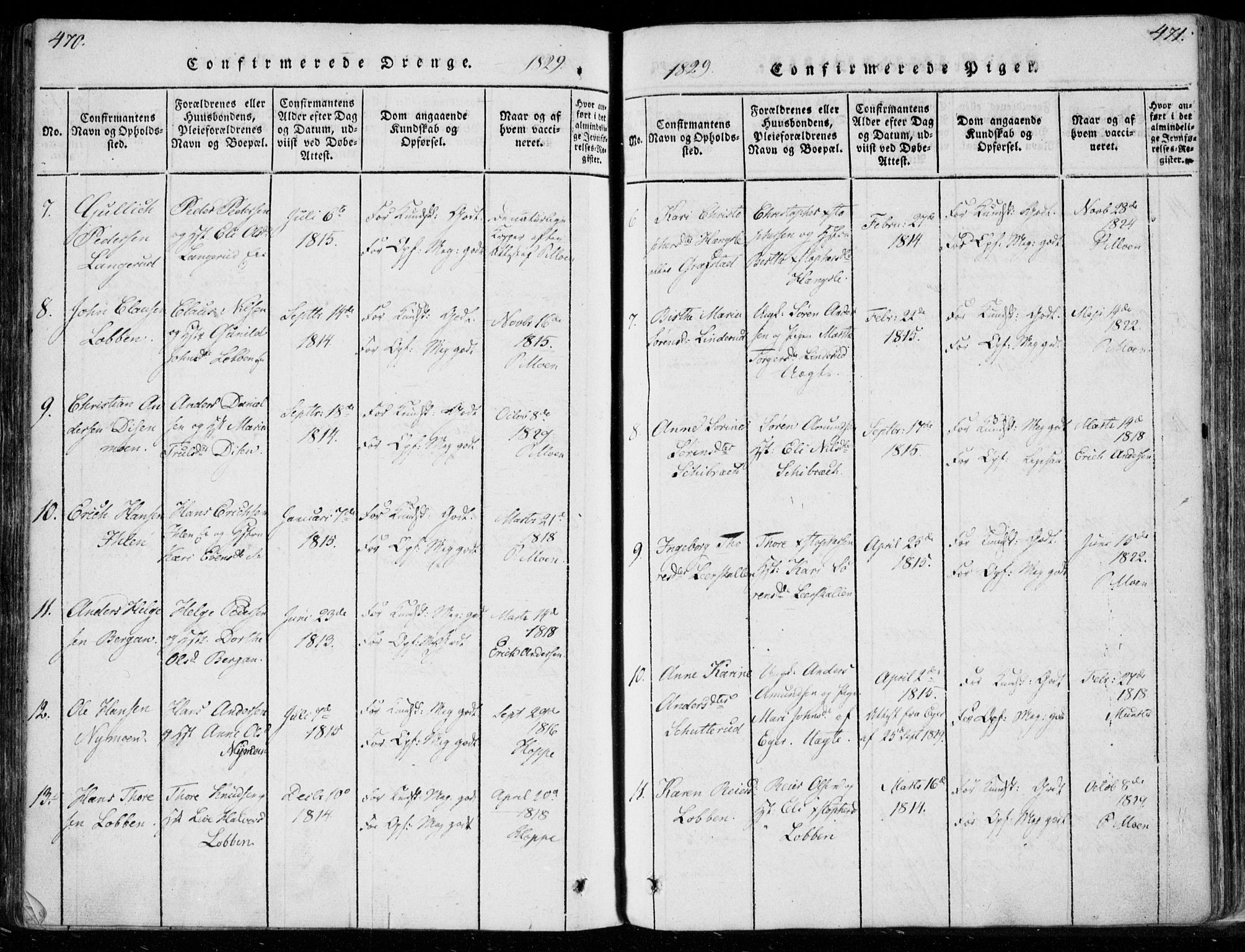 Modum kirkebøker, AV/SAKO-A-234/F/Fa/L0006: Parish register (official) no. 6, 1832-1841, p. 470-471