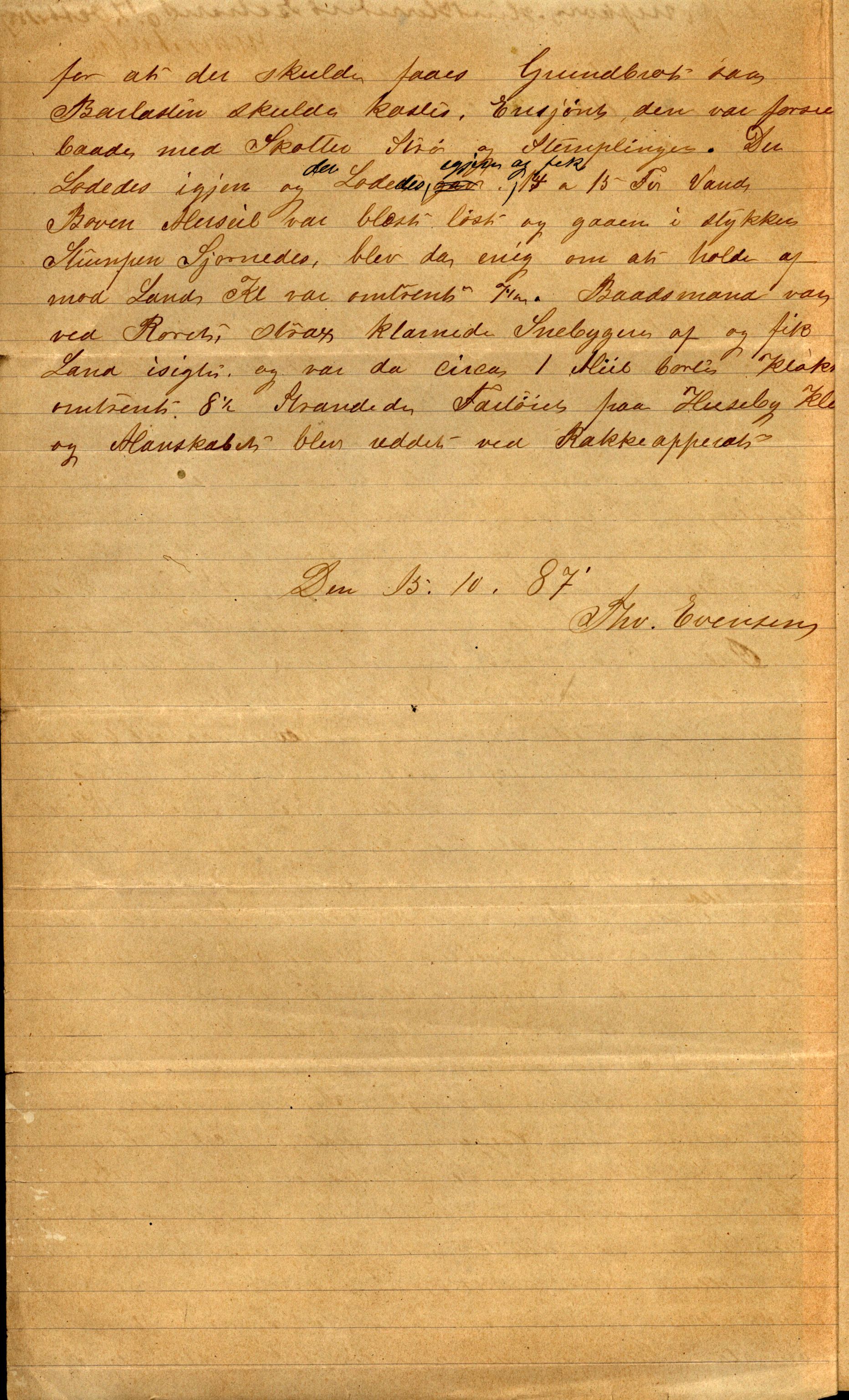 Pa 63 - Østlandske skibsassuranceforening, VEMU/A-1079/G/Ga/L0020/0001: Havaridokumenter / Tellus, Telanak, Wilhelmine, 1887, p. 148