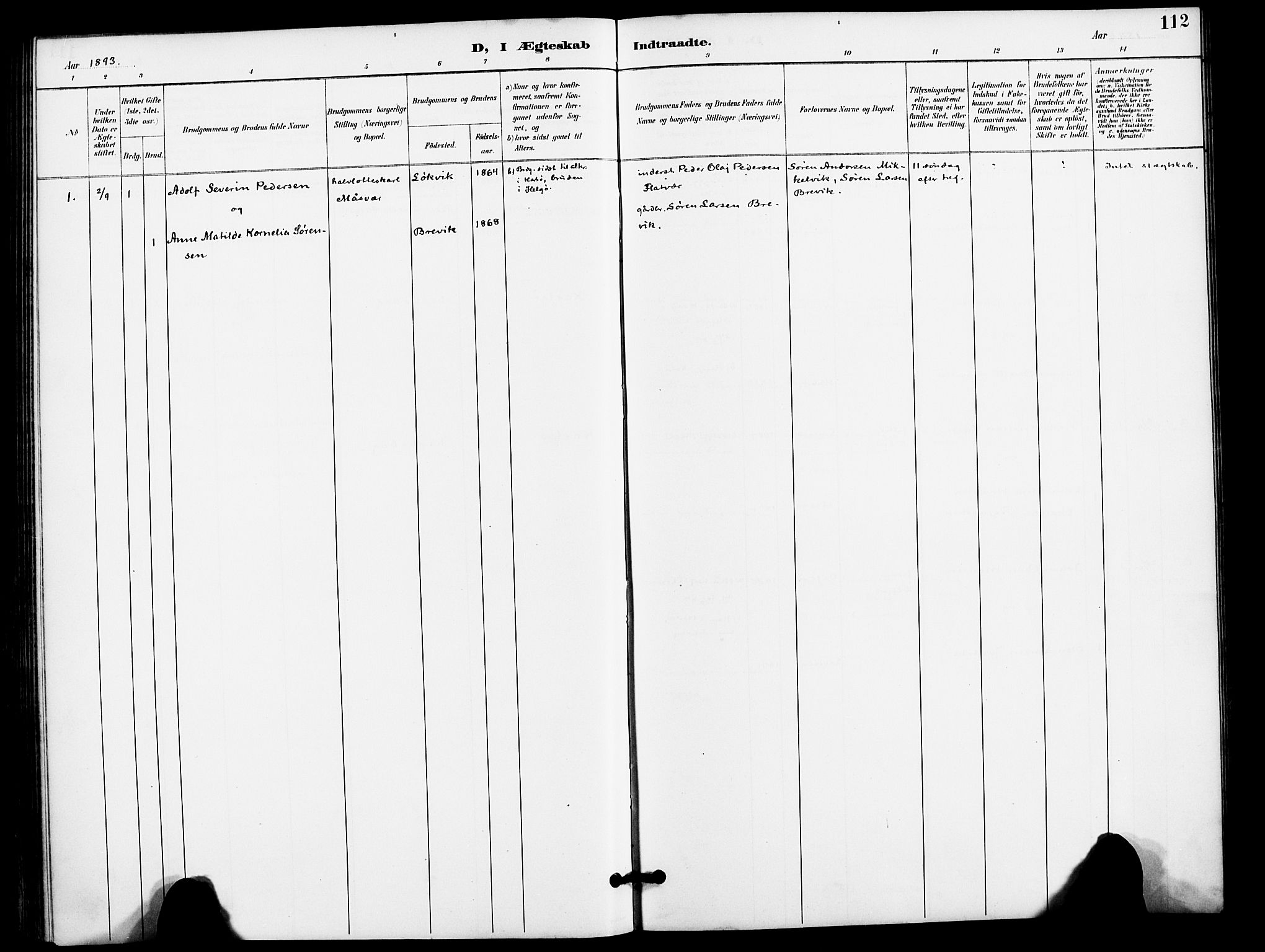 Karlsøy sokneprestembete, SATØ/S-1299/H/Ha/Haa/L0012kirke: Parish register (official) no. 12, 1892-1902, p. 112