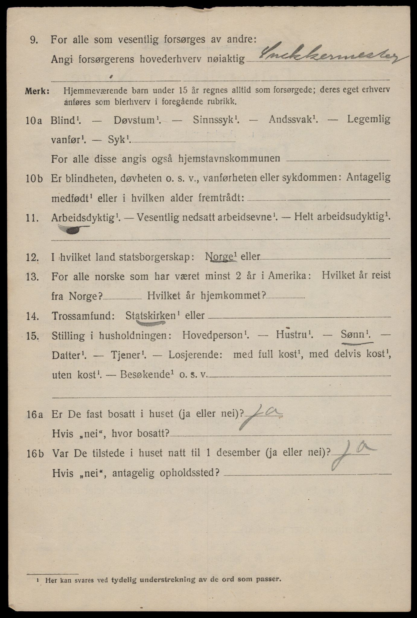 SAT, 1920 census for Trondheim, 1920, p. 63927