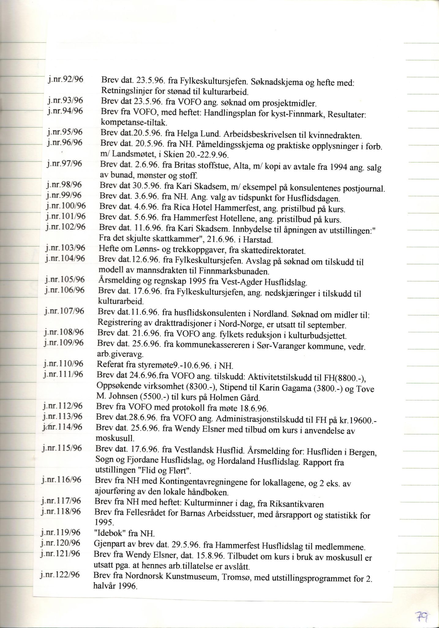 Finnmark Husflidslag, FMFB/A-1134/A/L0004: Møtebok, 1995-2000, p. 83