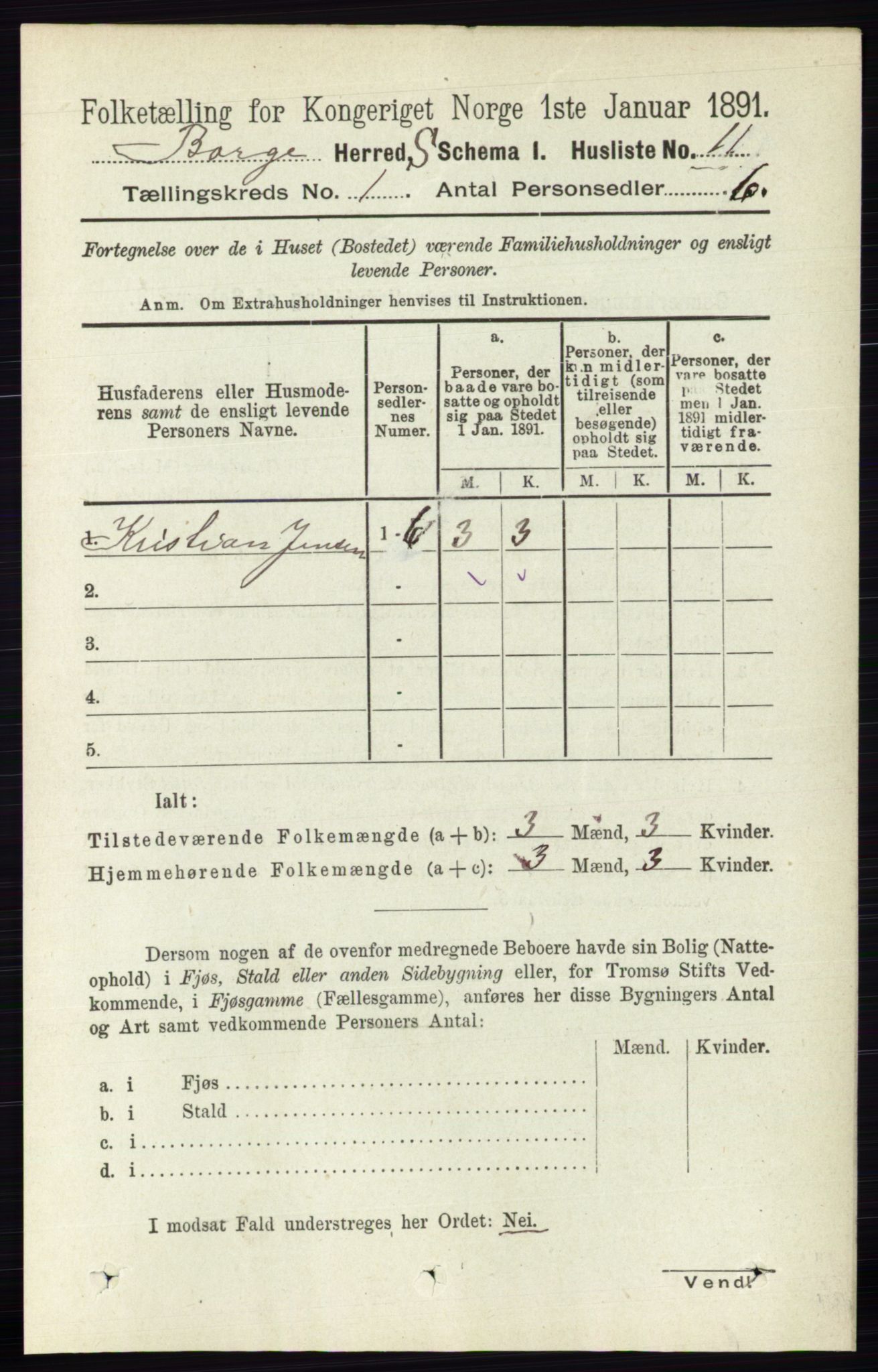 RA, 1891 census for 0113 Borge, 1891, p. 38