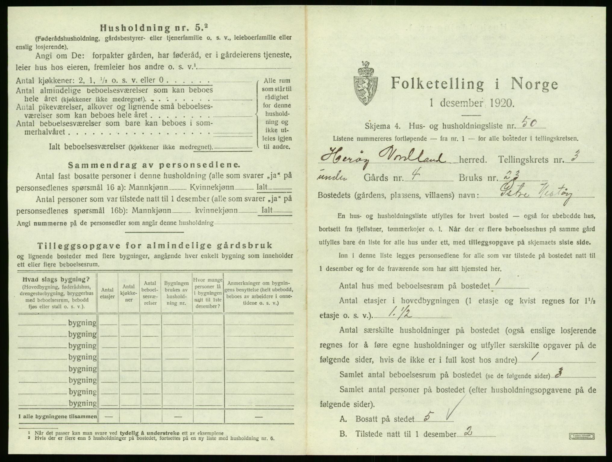 SAT, 1920 census for Herøy, 1920, p. 294