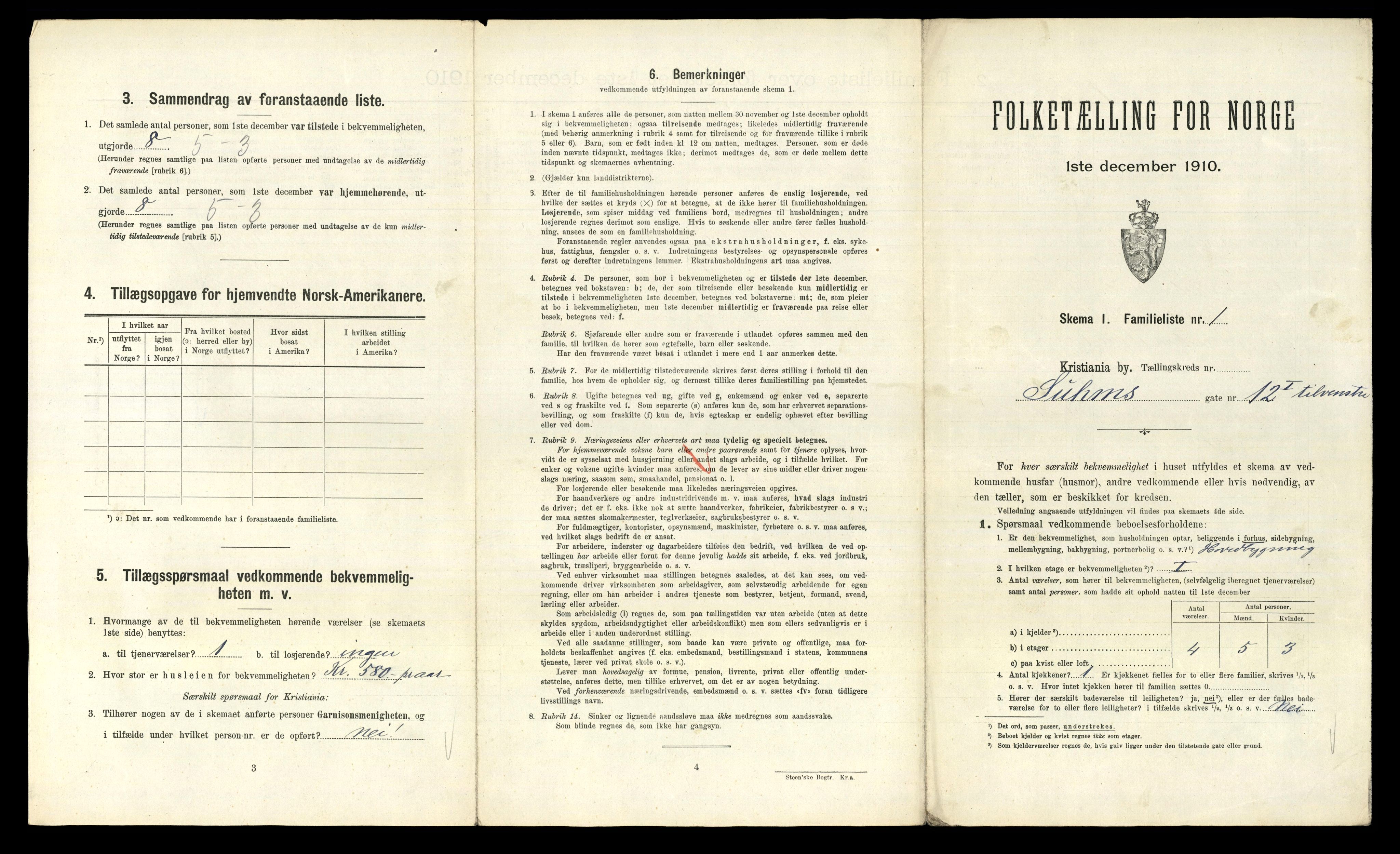 RA, 1910 census for Kristiania, 1910, p. 100447