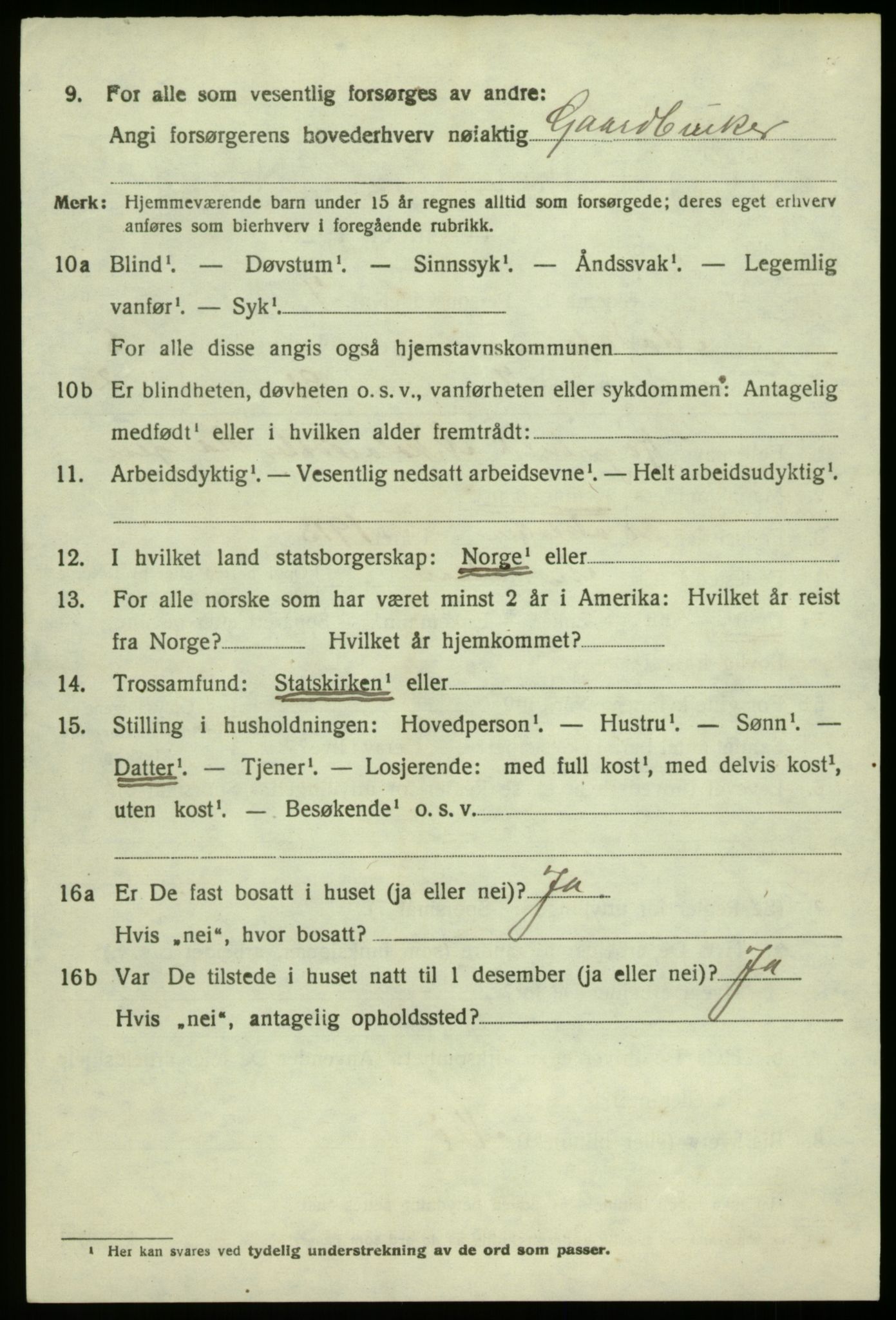 SAB, 1920 census for Modalen, 1920, p. 1597