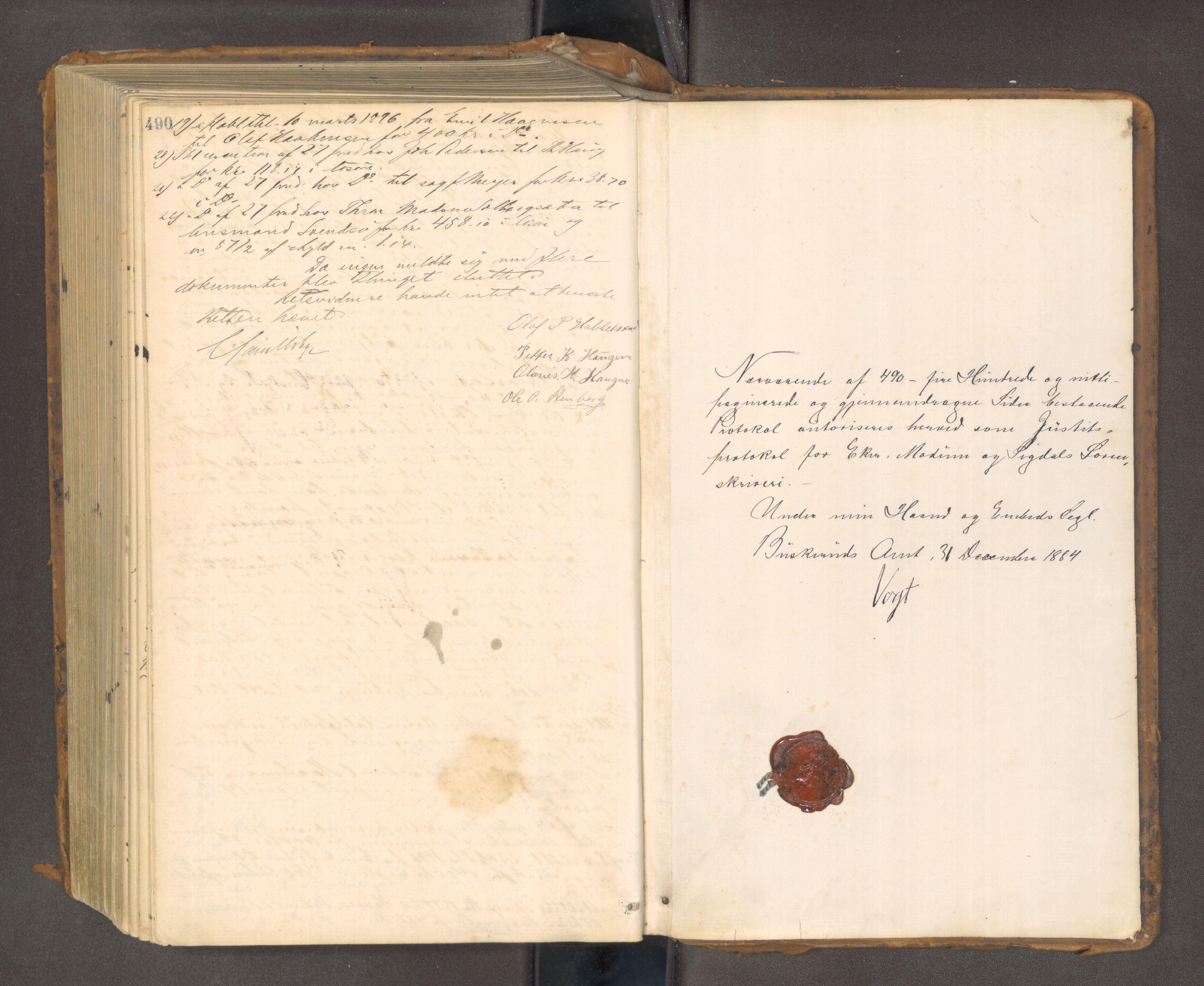 Eiker, Modum og Sigdal sorenskriveri, AV/SAKO-A-123/F/Fa/Fab/L0027: Tingbok, 1885-1899