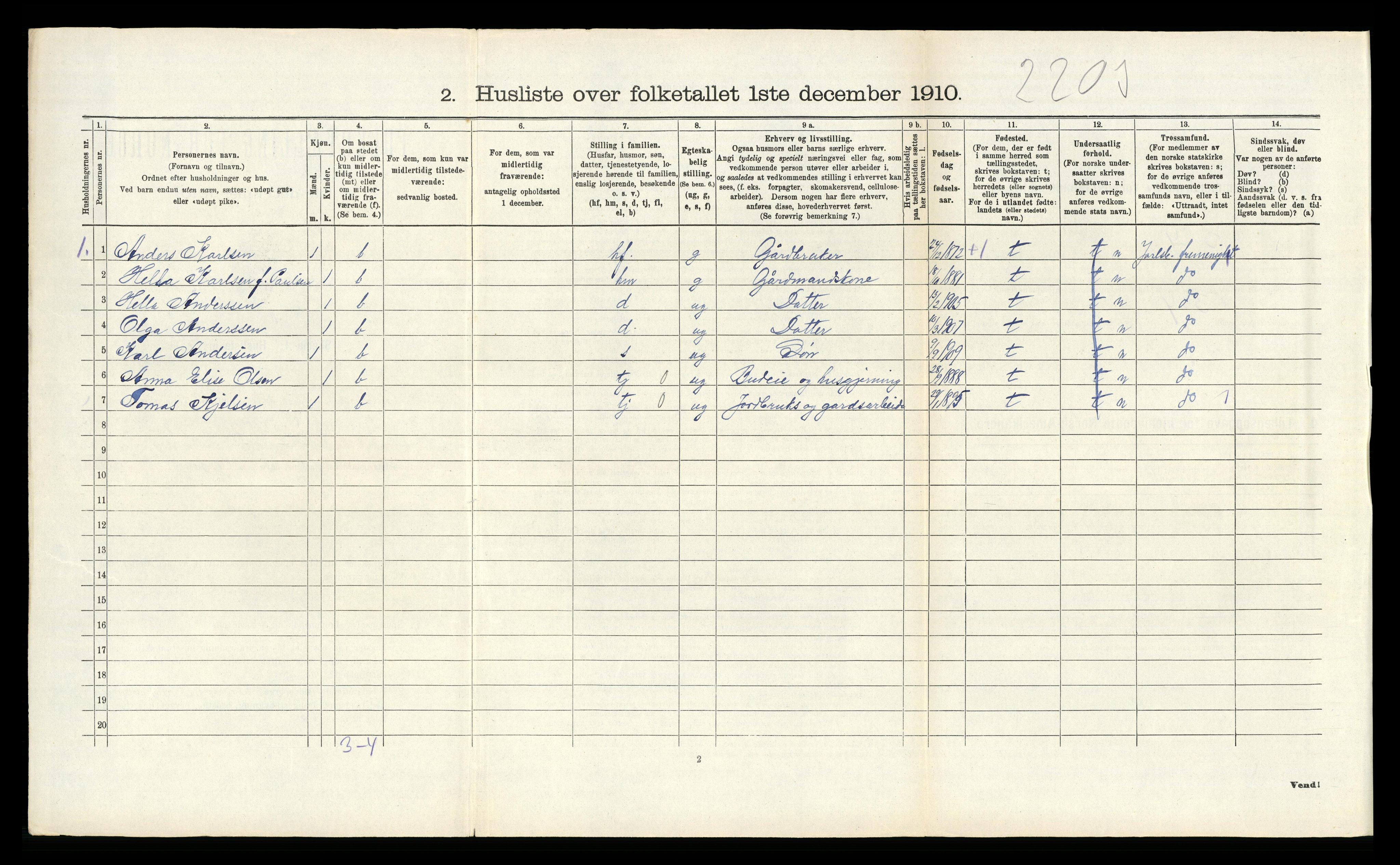 RA, 1910 census for Våle, 1910, p. 837