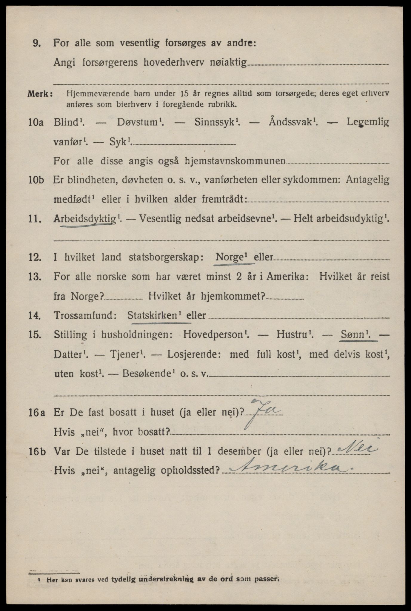 SAST, 1920 census for Vikedal, 1920, p. 1812