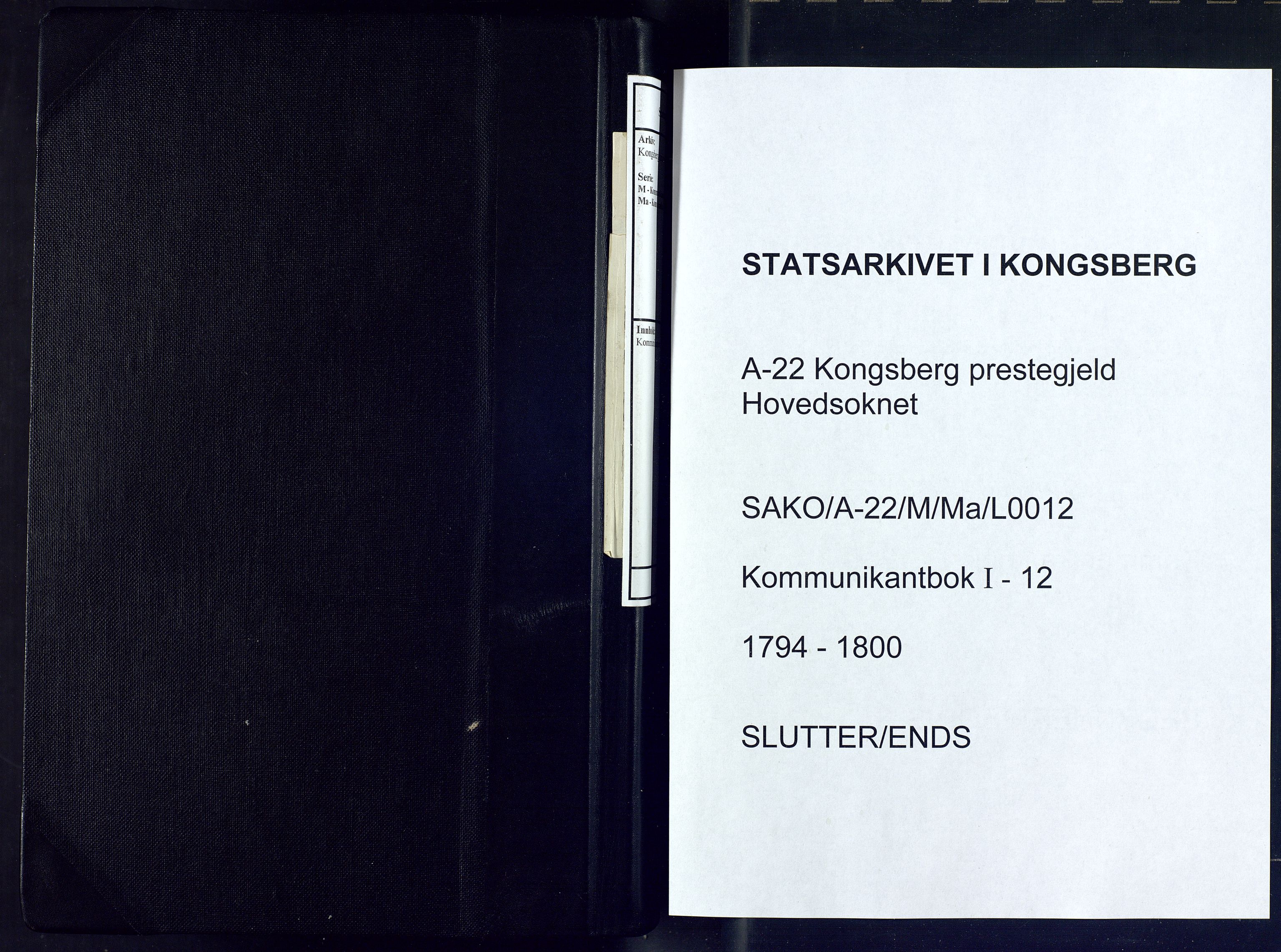 Kongsberg kirkebøker, AV/SAKO-A-22/M/Ma/L0012: Communicants register no. 12, 1794-1800